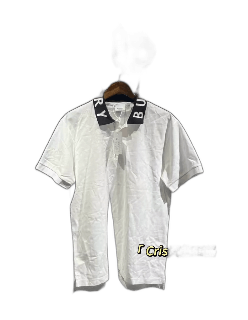 Burberry Short Sleeve Shirt with Logo Collar
