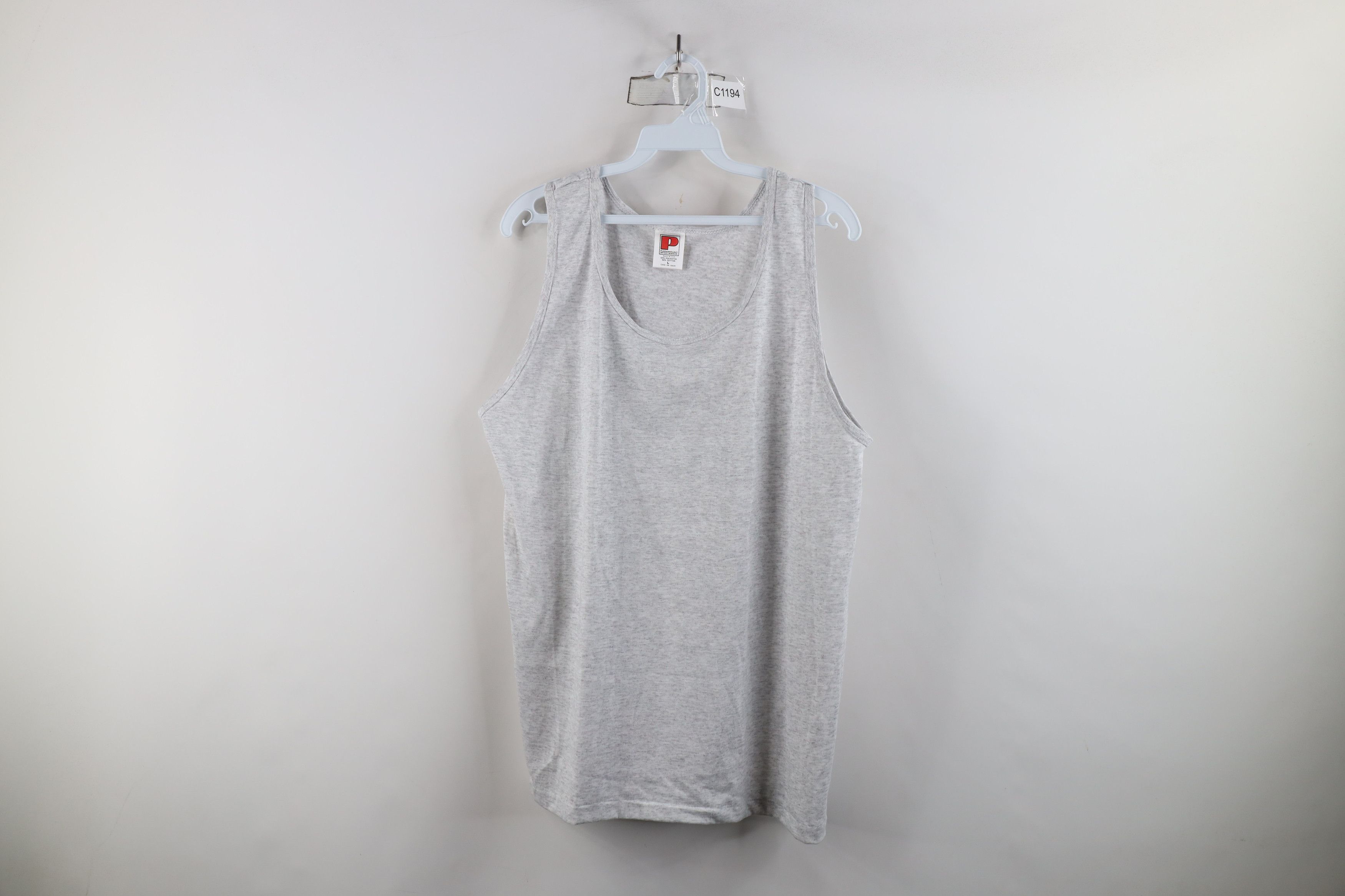 Vintage Vintage 90s Streetwear Tank Top T-Shirt Heather Gray USA Size US L / EU 52-54 / 3 - 1 Thumbnail