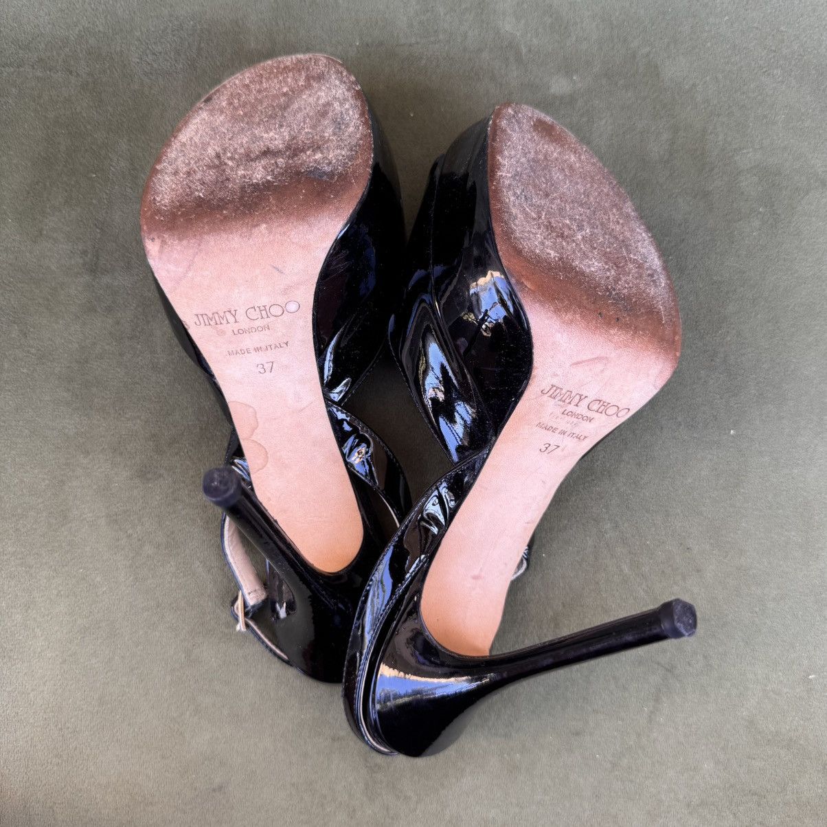 Jimmy Choo Jimmy Choo Patent Leather Slingback Pumps size 37 Size US 7 / IT 37 - 7 Thumbnail