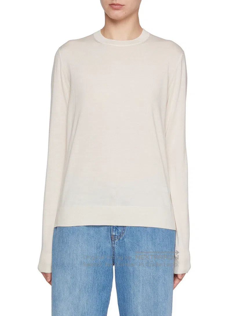 The Row The Row Beige Silk Knit Top Size L / US 10 / IT 46 - 1 Thumbnail