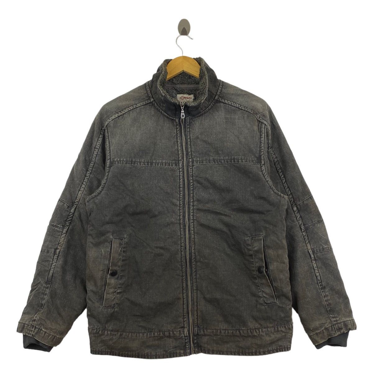 JOHNBULL CO LTD. Deep Pile Sherpa Inside Full Zipper Grey