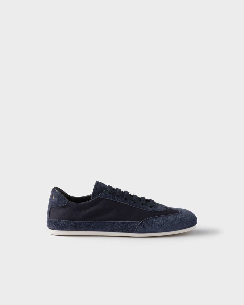 Prada o1mt1gz0226 Drill Suede Panel Sneakers in Blue Size US 7 / EU 40 - 2 Thumbnail