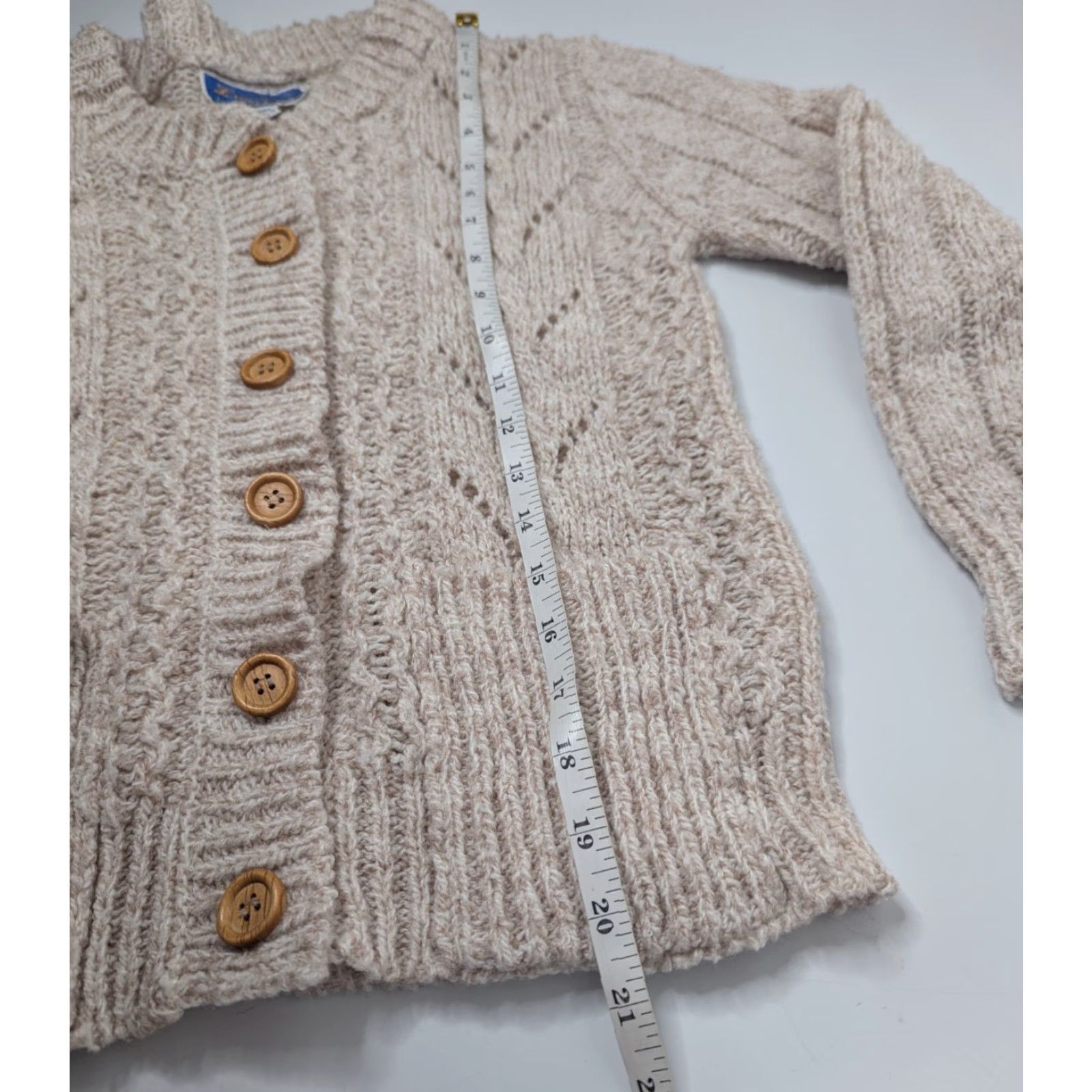 Vintage VINTAGE Liana Petites Women’s PS Cardigan Sweater Long Sleeve V-Neck Pockets Beige 80s 60s Retro Mens? Womens? Size S / US 4 / IT 40 - 7 Thumbnail