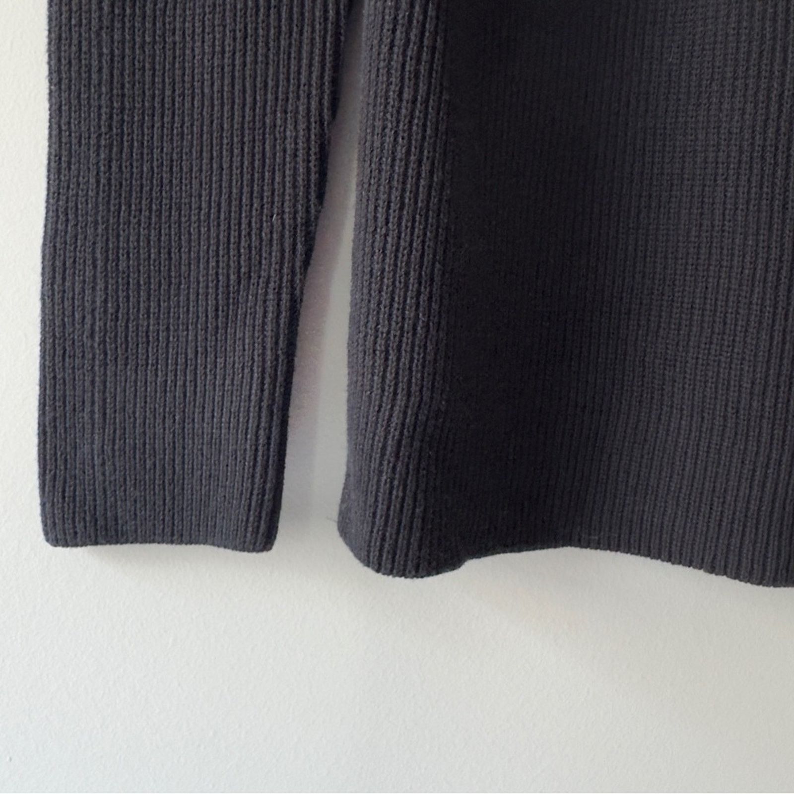 Express Express Black Half-Zip Turtleneck Sweater ribbed long sleeve Size M / US 6-8 / IT 42-44 - 7 Thumbnail