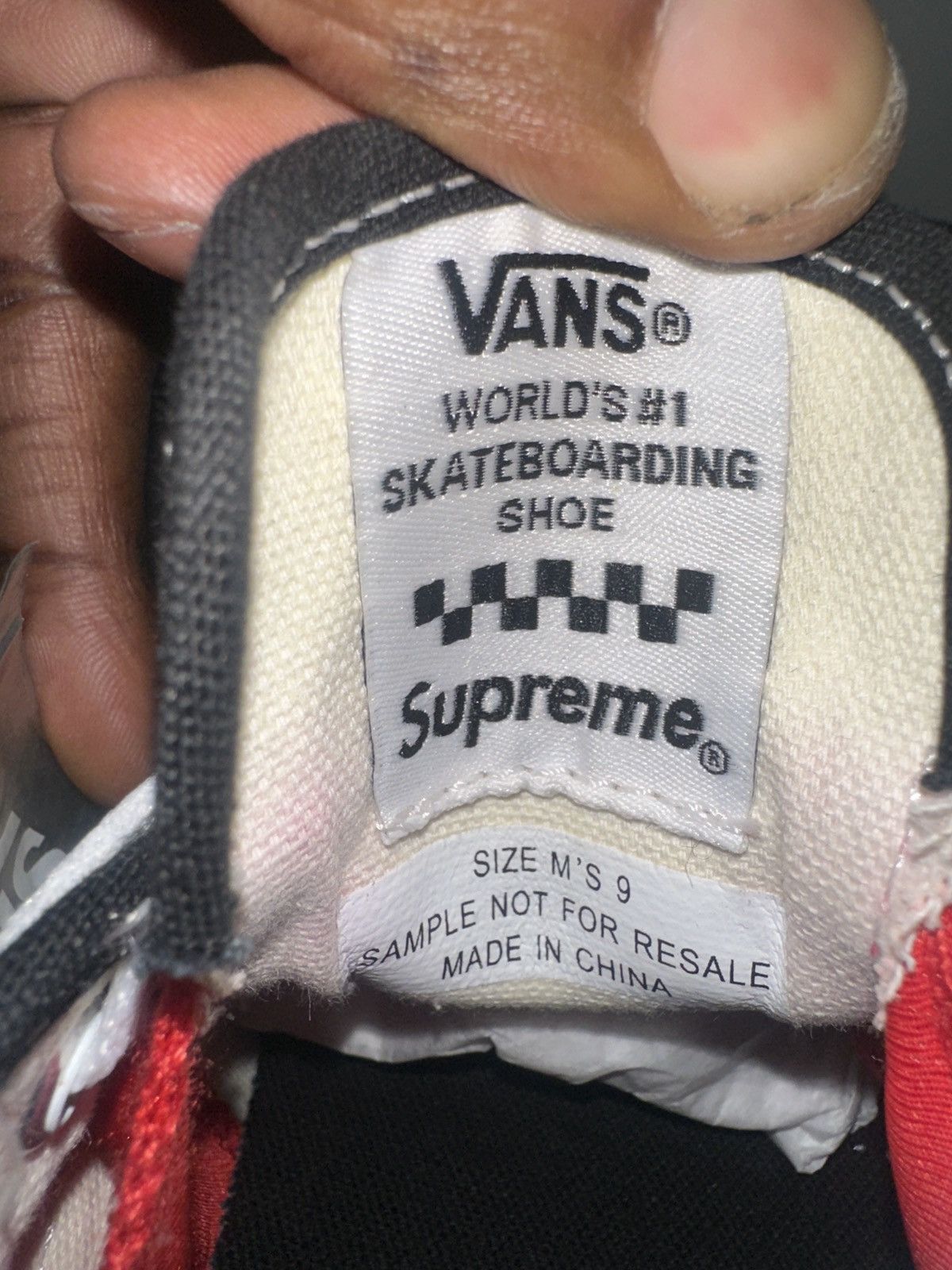 Supreme × Vans Supreme Vans sample pair Size US 9 / EU 42 - 3 Thumbnail