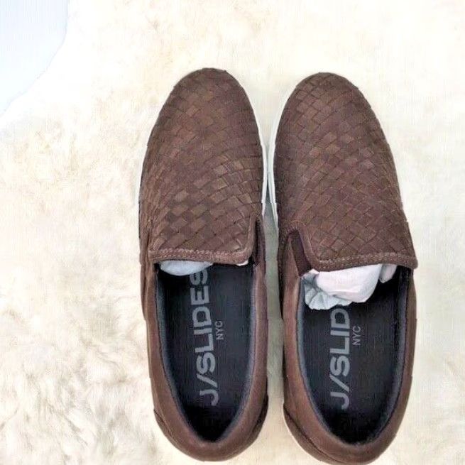 J/Slides VINTAGE JSlides Men's Dawson Casual Slip-On Shoe Brown Leather 10M US Breathable Cushioned Size US 10 / EU 43 - 4 Thumbnail