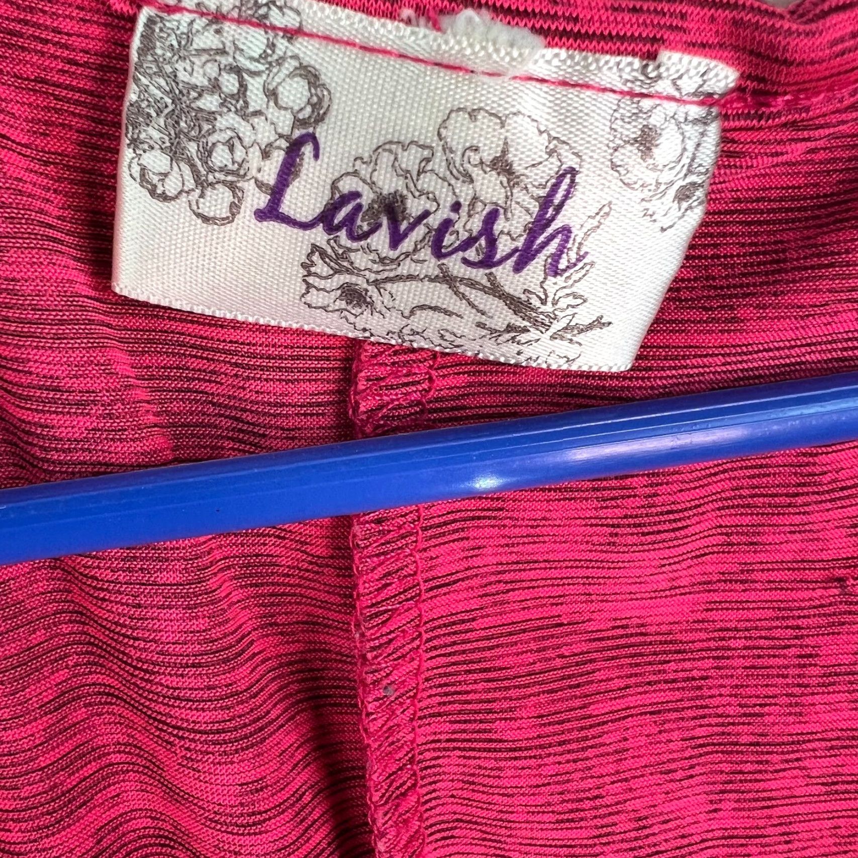 Vintage Lavish Blouse Shirt Pink XL Womens Round Neck Sleeveless Casual Classic Stretch Polyester Spandex Pullover Size XL / US 12-14 / IT 48-50 - 5 Thumbnail