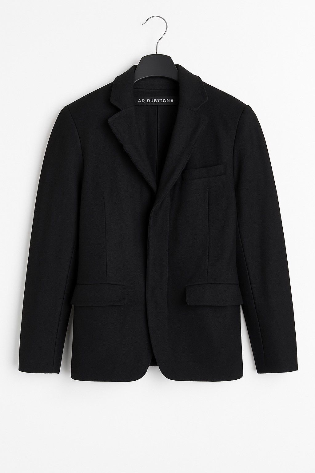 A.F. Vandevorst Avant-Garde Black Wool – Distressed Finish