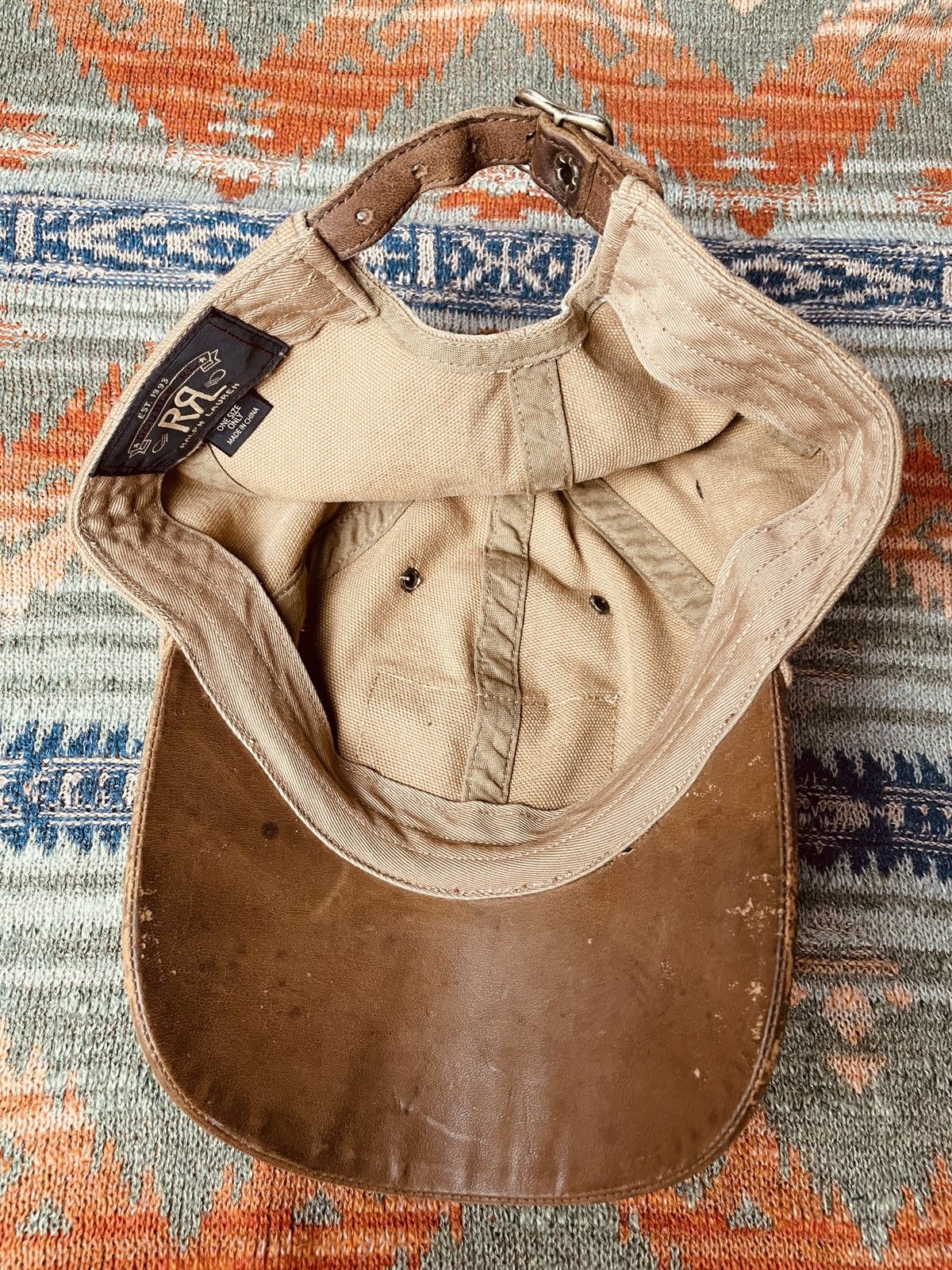 RRL Ralph Lauren RRL Ralph Lauren Rare Leather Baseball Hat cap Size ONE SIZE - 11 Thumbnail
