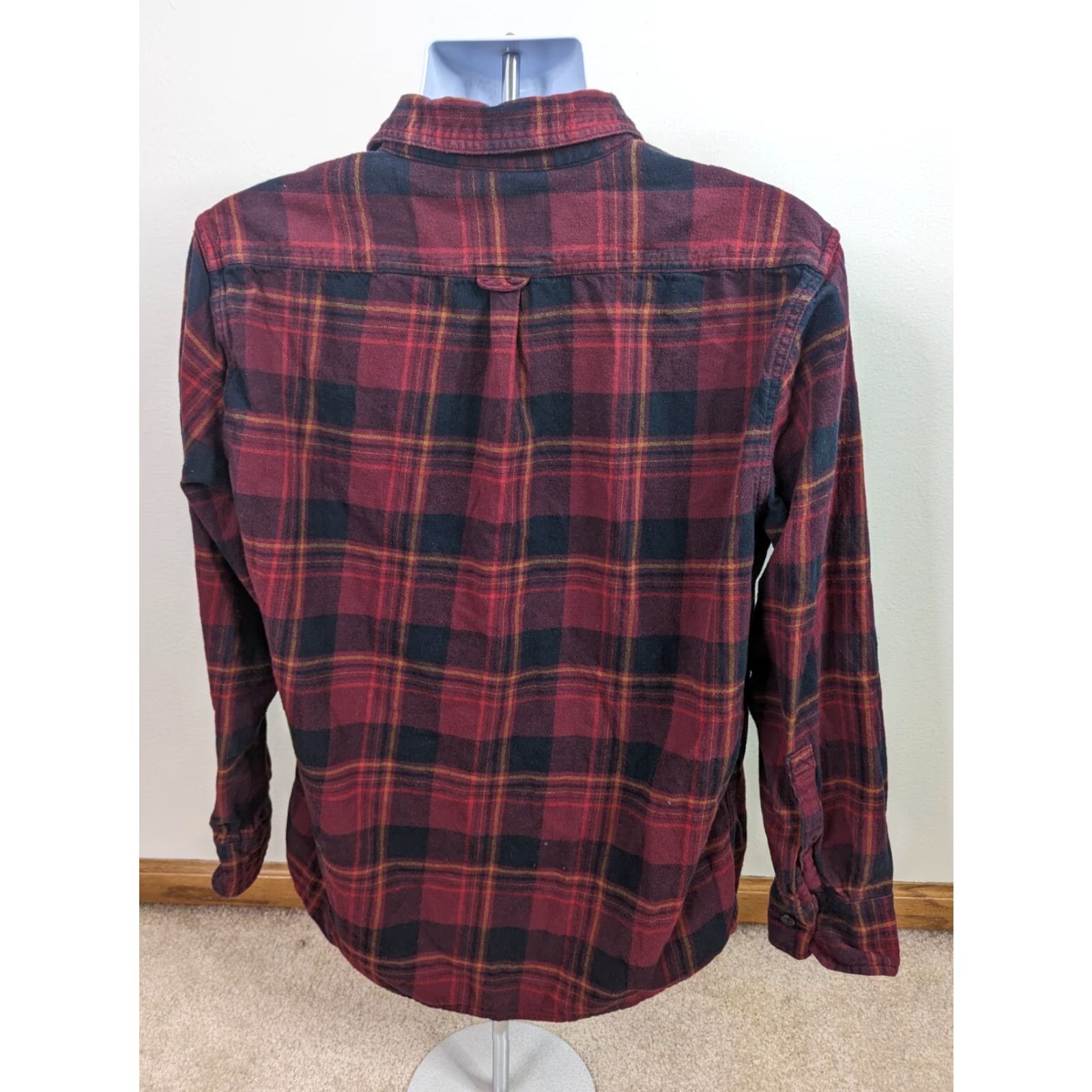 Eddie Bauer Eddie Bauer Men's Red Plaid Cotton Flannel Shirt L Long Sleeve Button-Up Collar Long Sleeve Casual Mens Size L Size US L / EU 52-54 / 3 - 3 Thumbnail