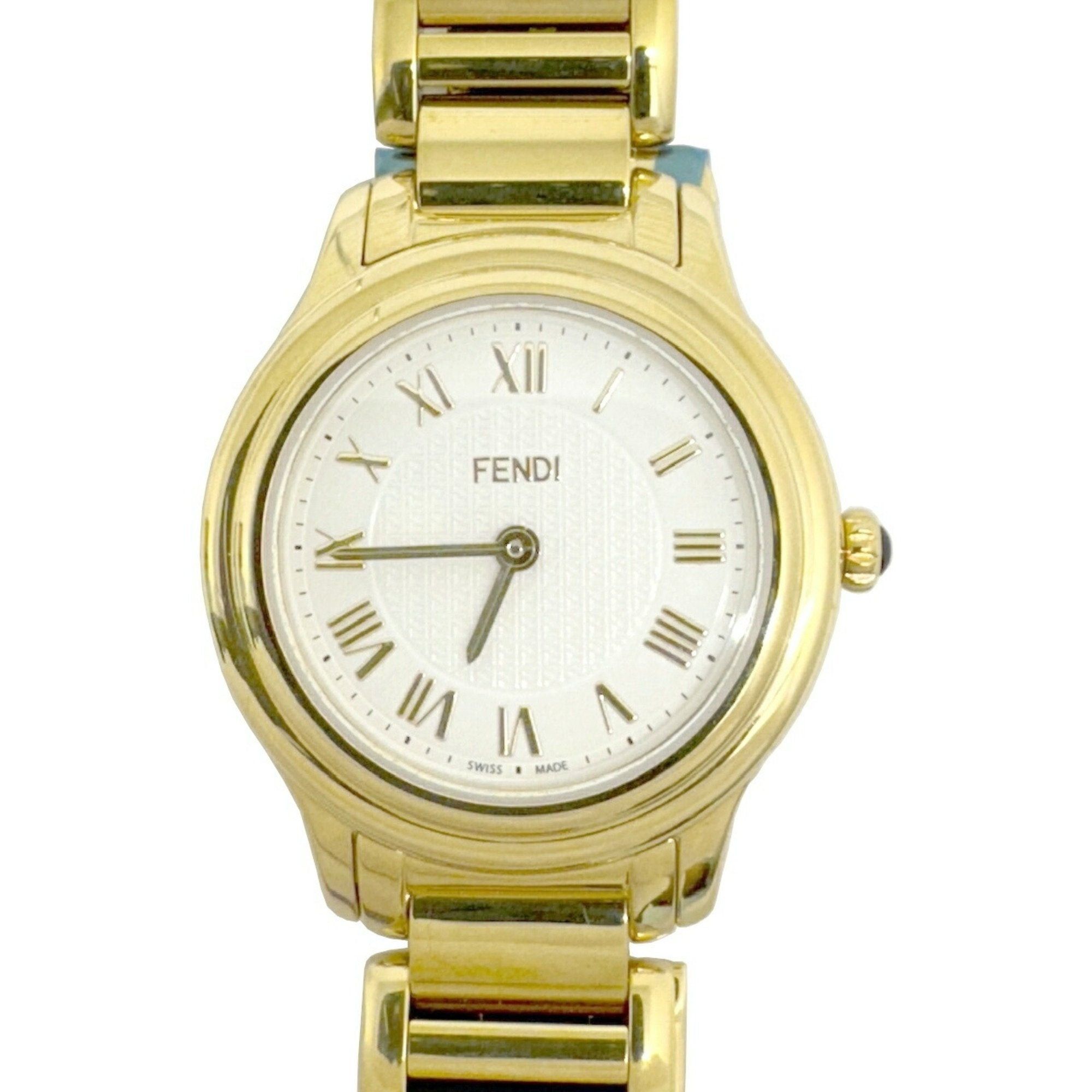 image of Fendi Classico Watch 25000L Quartz Gp Gold Ladies, Women's
