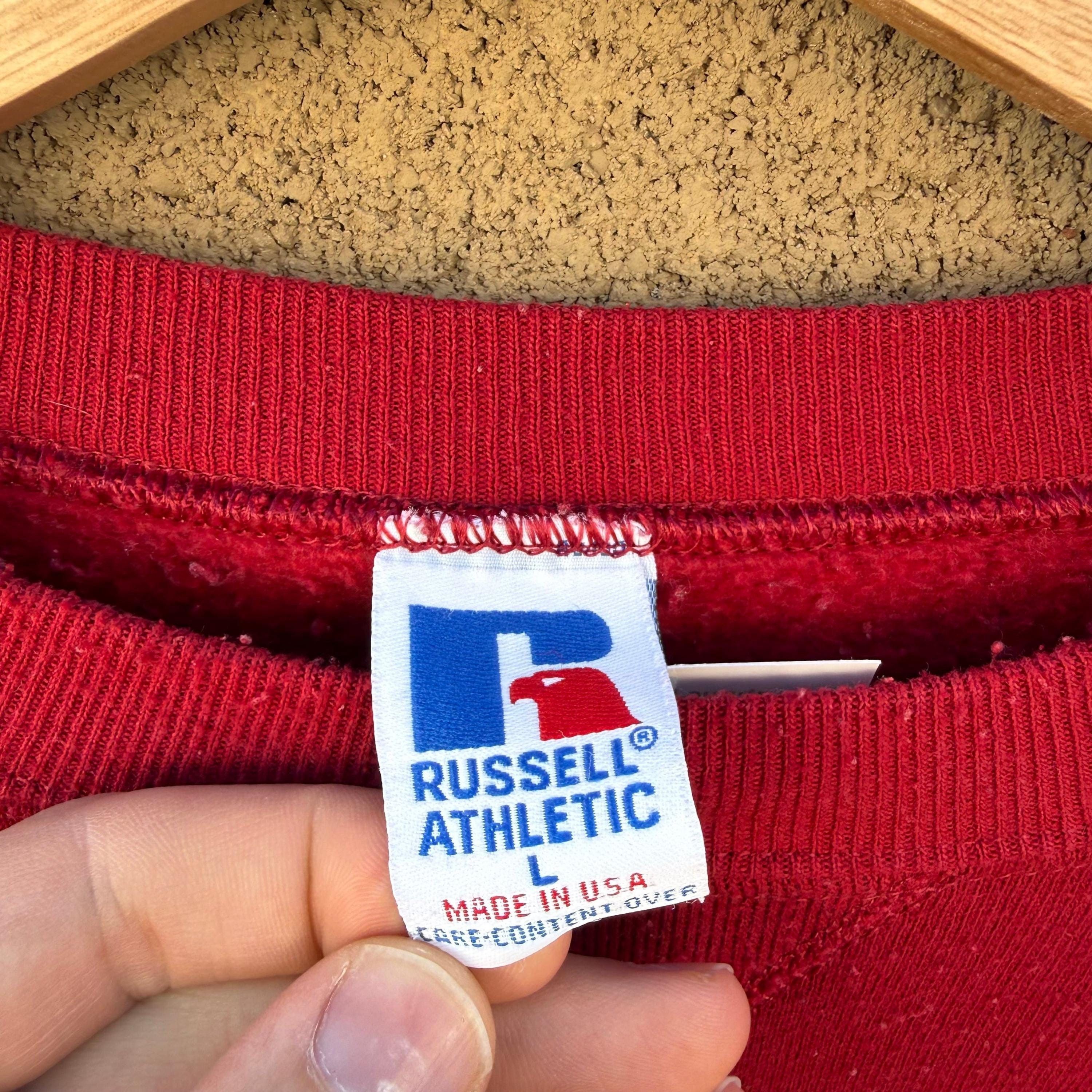 Russell Athletic 90's Vintage Russell Athletic Faded Red Crewneck Sweatshirt Size US M / EU 48-50 / 2 - 3 Thumbnail