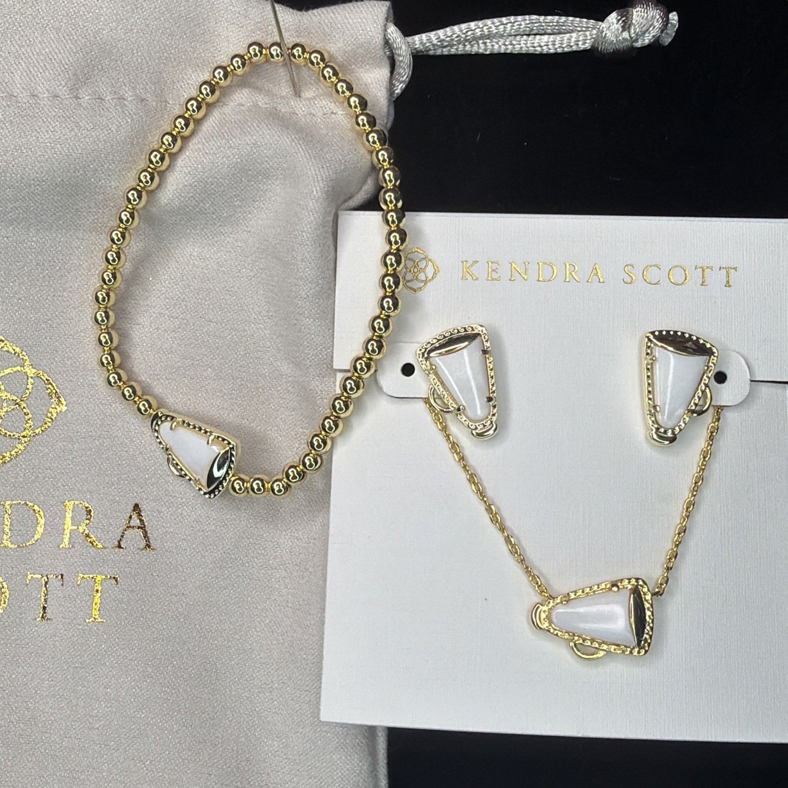Kendra Scott Kendra Scott Cheer Necklace Earrings Stretch Bracelet 3 Set Size ONE SIZE - 2 Thumbnail