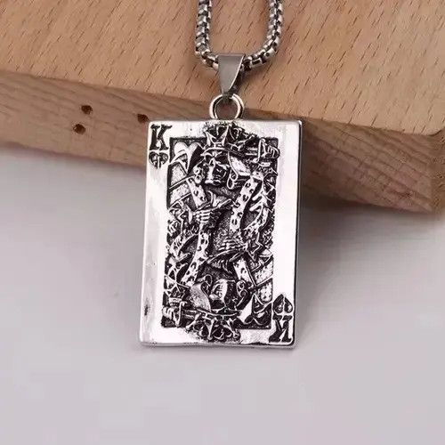 Jewelry × Vintage Retro poker Skull Necklace Pendant Size ONE SIZE - 2 Thumbnail