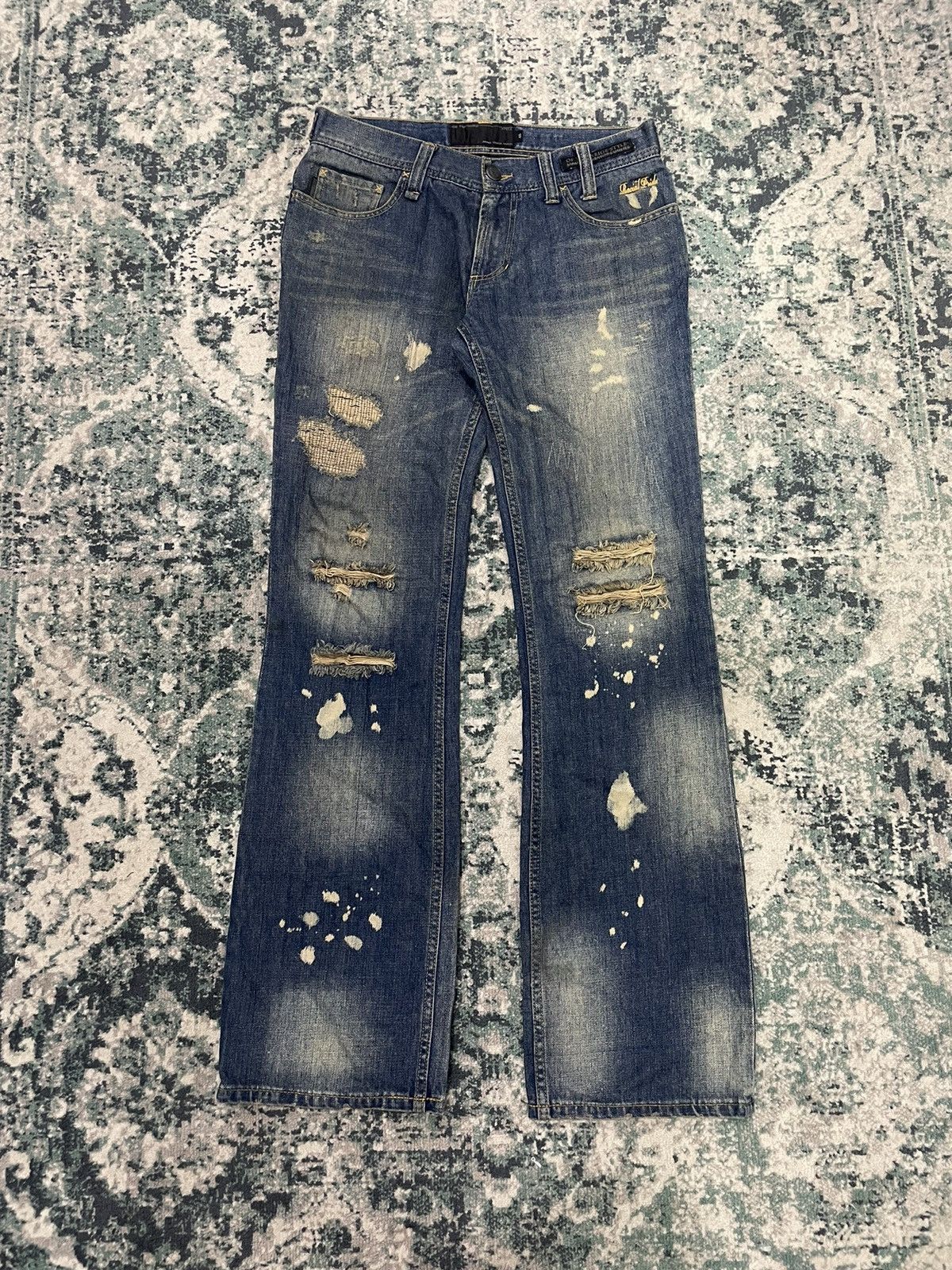 Other Of The Neige Style Distressed Flare Denim Jeans Size US 32 / EU 48 - 2 Thumbnail