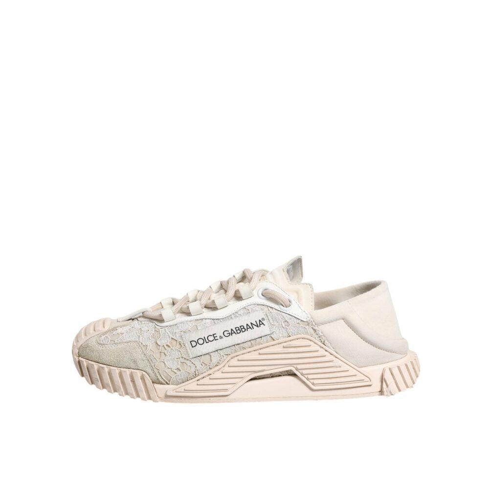 Dolce & Gabbana Dolce & Gabbana White Lace NS1 Low Top Sneaker Sports Shoes Size US 8 / IT 38 - 6 Thumbnail