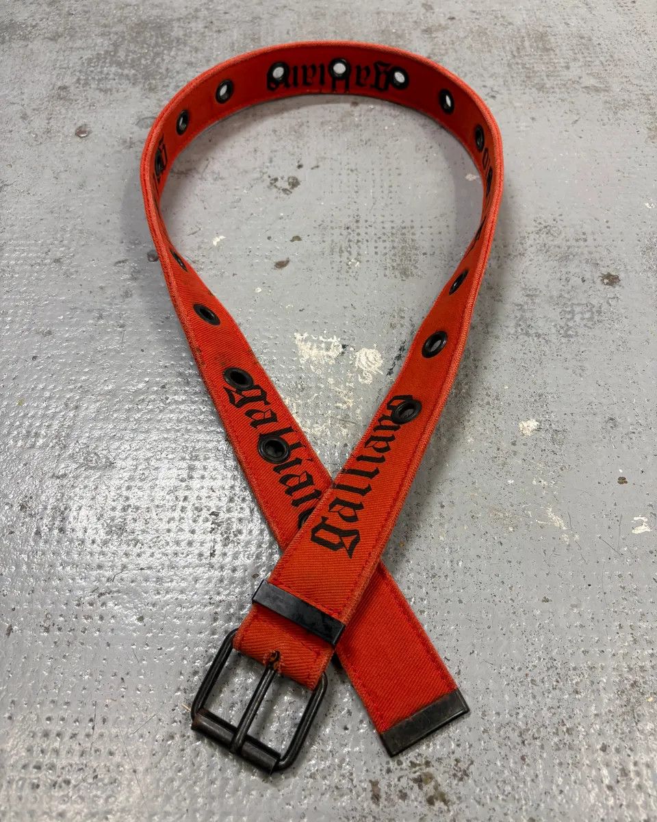 John Galliano John Galliano Orange Canvas Gothic Belt Size ONE SIZE - 1 Thumbnail