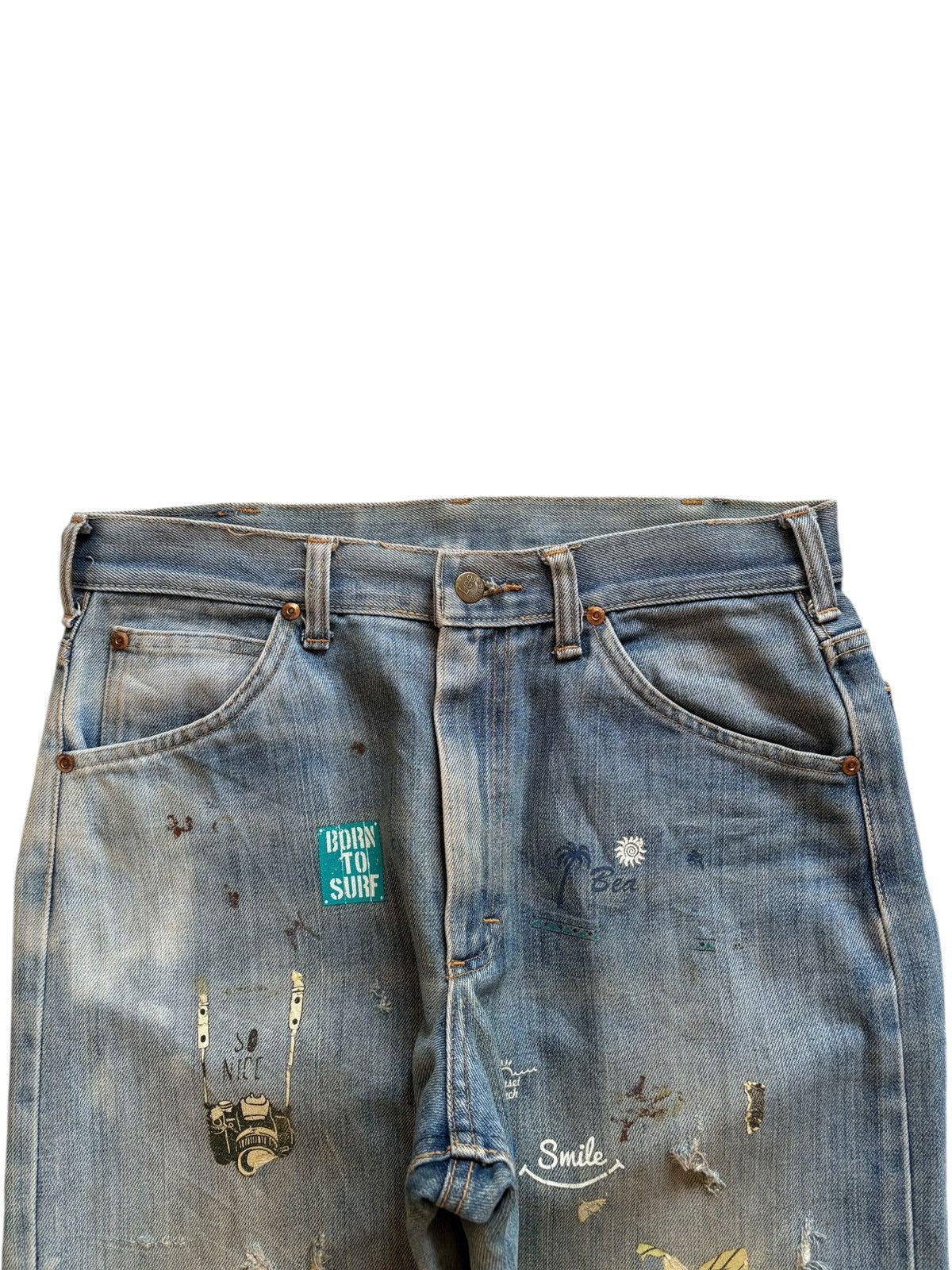 Lee Vintage Lee Riders Talon 42 Mud Wash Printed Baggy Jeans Size US 31 - 4 Thumbnail