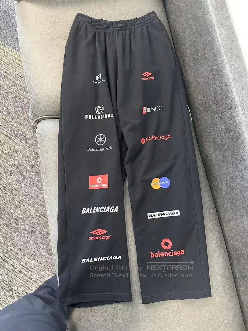 Balenciaga Balenciaga FW23 Logo Print Casual Pants. Size US 26 / EU 42 - 1 Thumbnail
