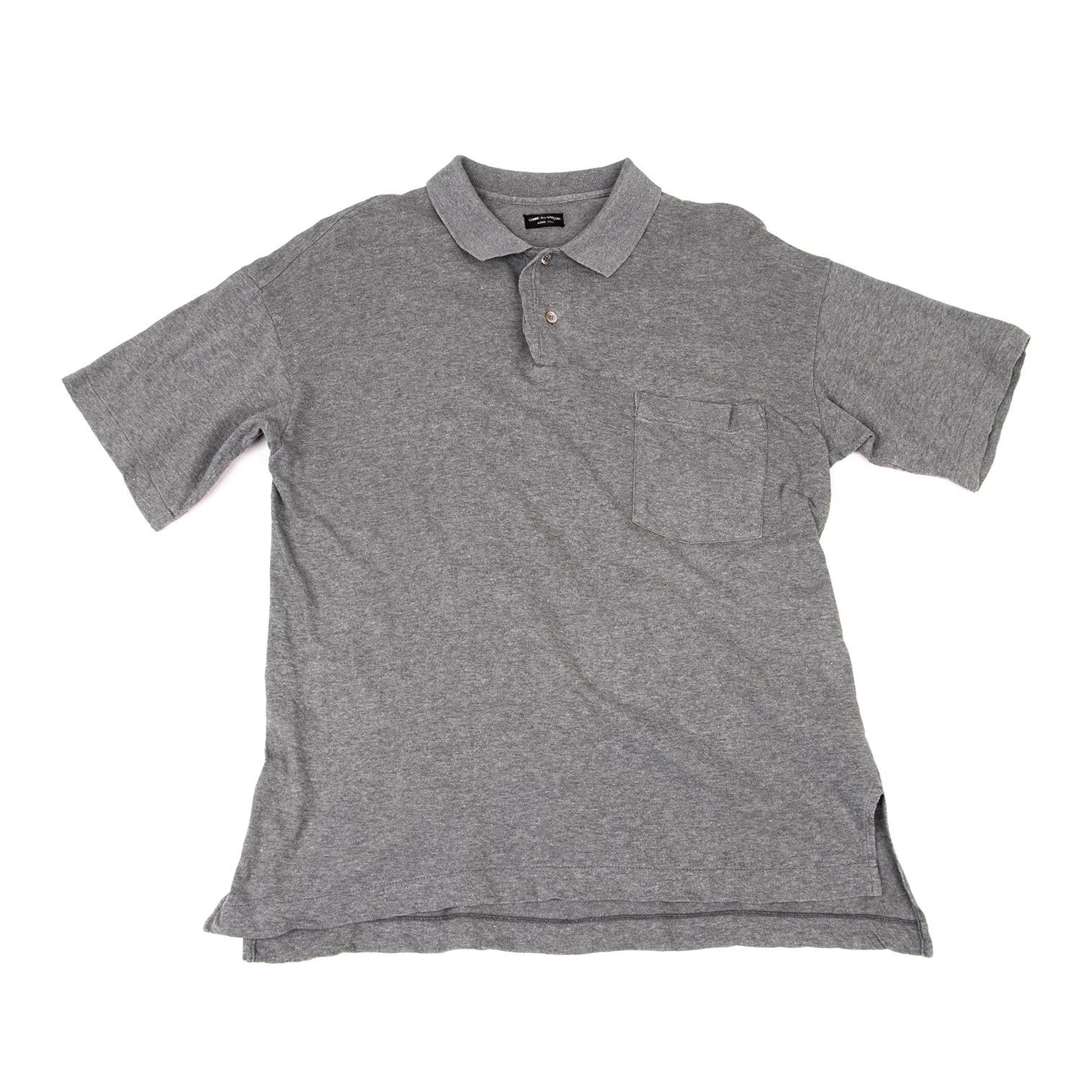 Comme des Garcons Homme Plus Cotton Polo Shirt in Gray, Size M Size US M / EU 48-50 / 2 - 1 Preview