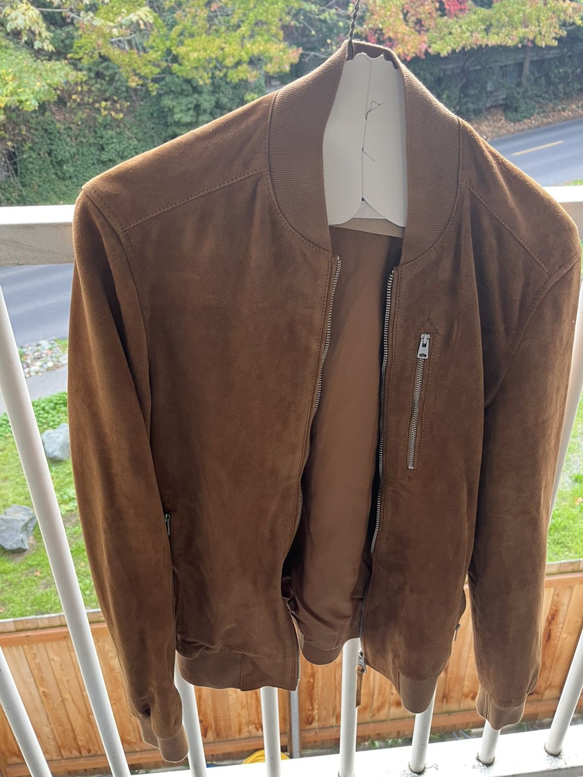 Allsaints AllSaints Tan Suede Bomber (Small) Size US S / EU 44-46 / 1 - 1 Thumbnail