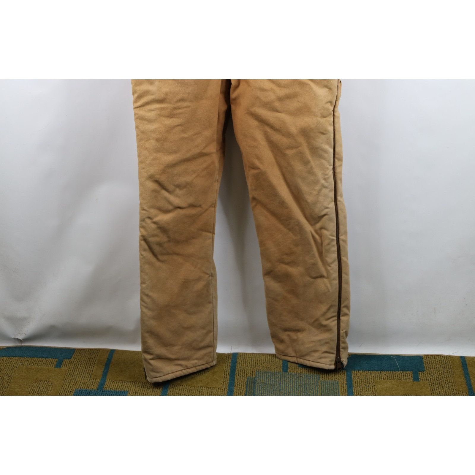 Walls Vintage 90s Walls Distressed Quilted Canvas Overalls Size US 30 / EU 46 - 4 Thumbnail