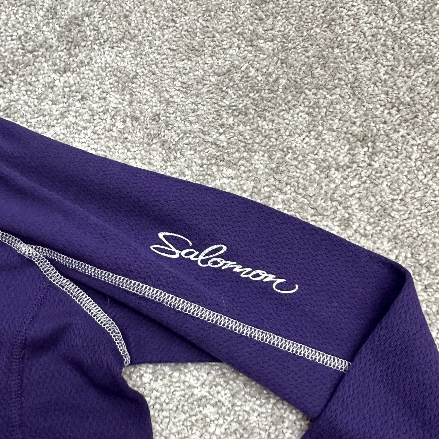 Salomon Salomon ActiLite Top Womens Small Blue Mock Neck Long Sleeve Thumbholes Size S / US 4 / IT 40 - 6 Thumbnail