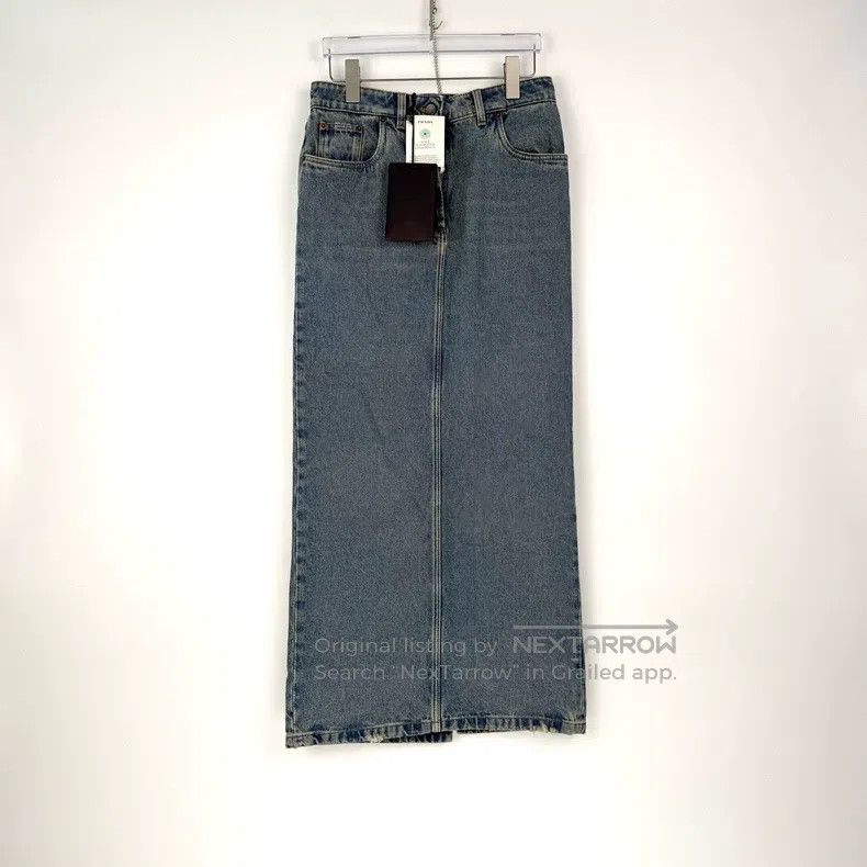 Prada Prada Blue washed denim hip wrap skirt Size 25" / US 0 / IT 36 - 3 Thumbnail