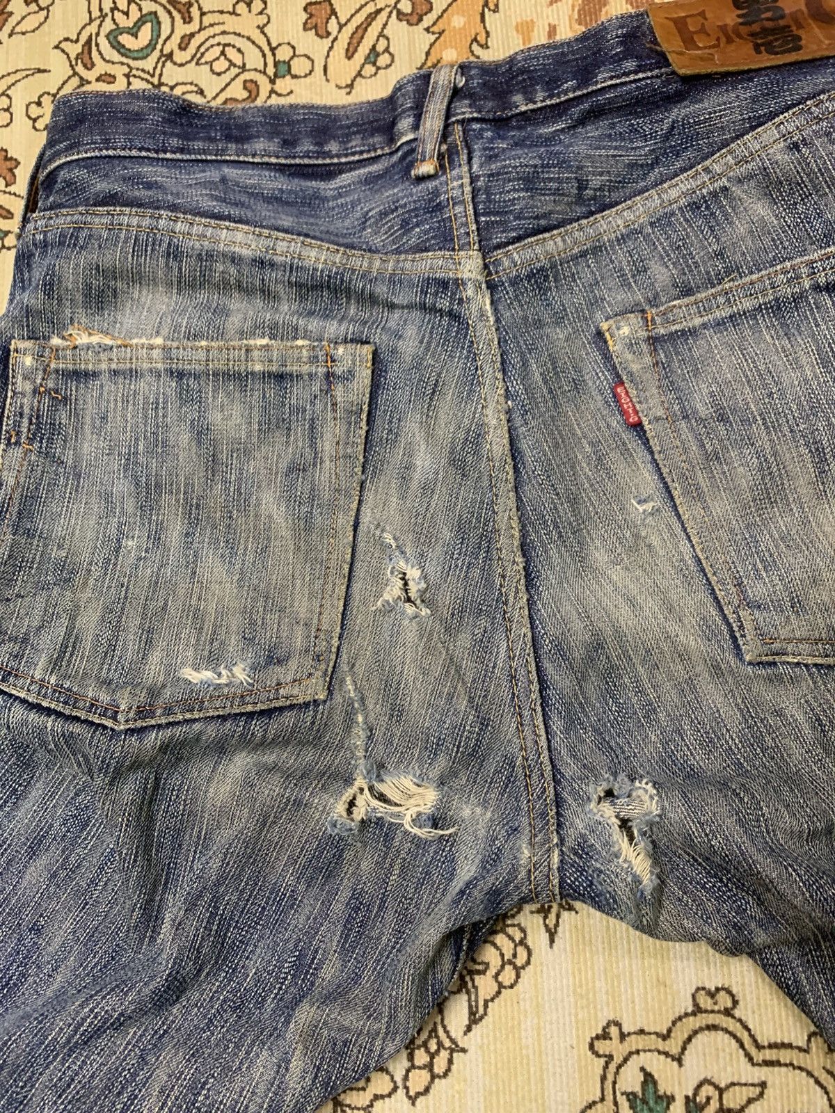 EIGHT-G VINTAGE 18oz EIGHT G UNION MADE SELVEDGE DISTRESSED DENIM Size US 32 / EU 48 - 13 Thumbnail