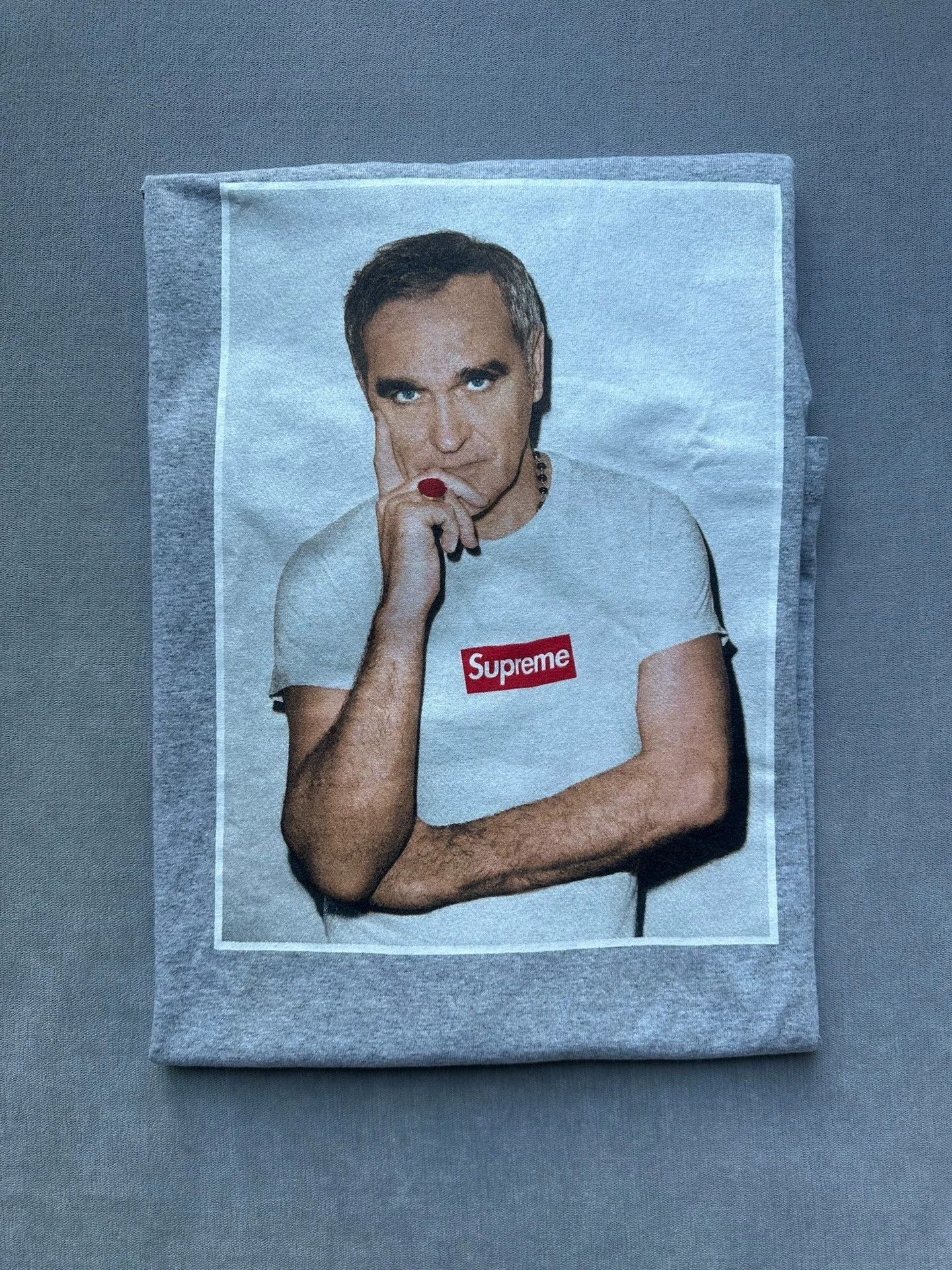 Supreme Gray Graphic Print Short Sleeve Shirt - XL Size US XL / EU 56 / 4 - 1 Thumbnail