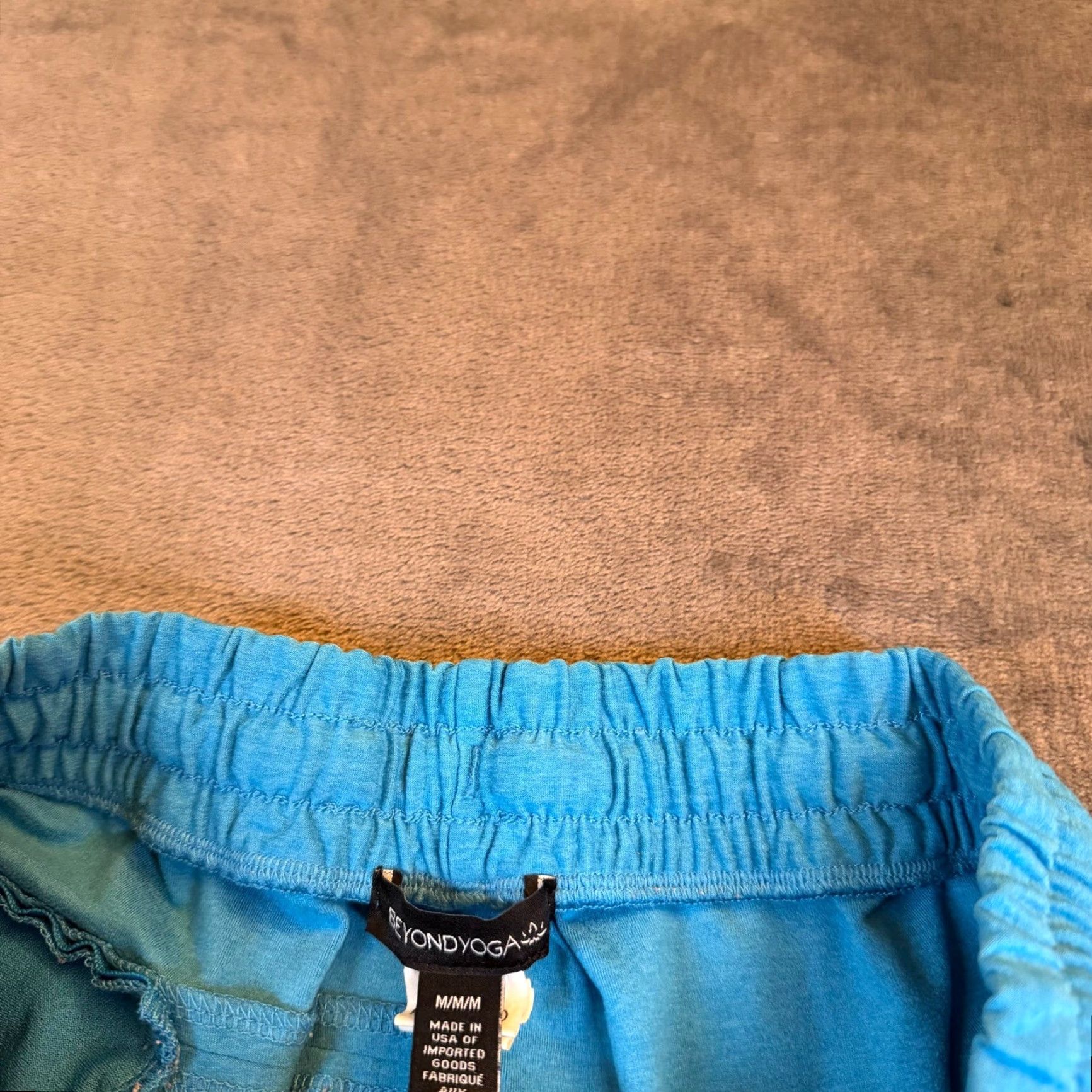 Beyond Yoga Beyond Yoga Heathered Blue Athletic Lounge Shorts Drawstring Mens Size Medium Size US 31 - 2 Thumbnail