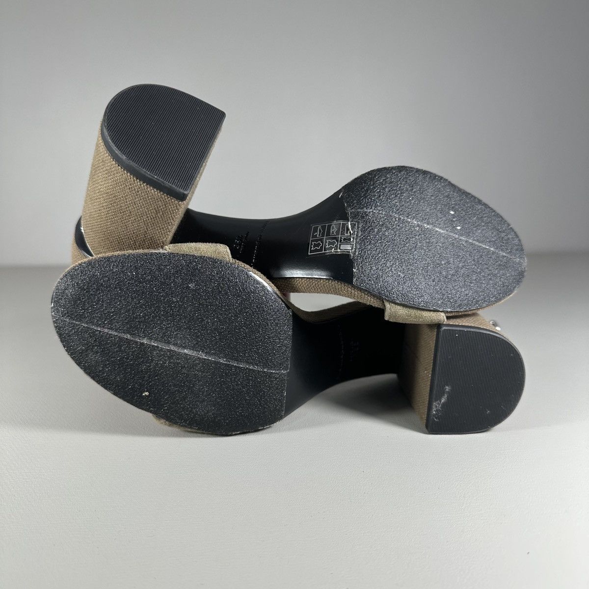 Alexander Wang Alexander Wang Khaki Canvas Suede Abby Ankle Strap Sandals Size US 8 / IT 38 - 7 Thumbnail