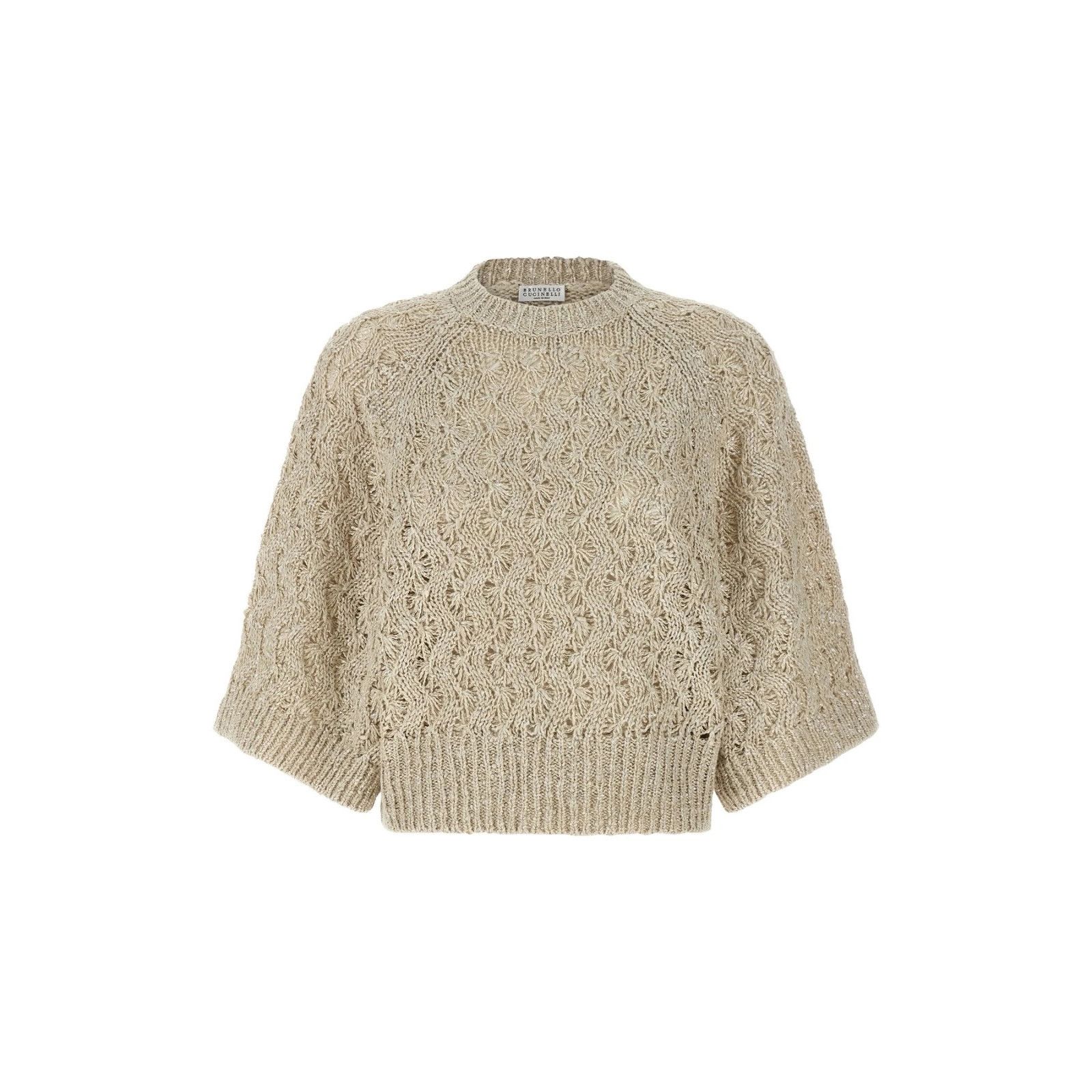 Brunello Cucinelli BRUNELLO CUCINELLI Dazzling Beige Sweater New & Authentic (W Size S / US 4 / IT 40 - 1 Thumbnail