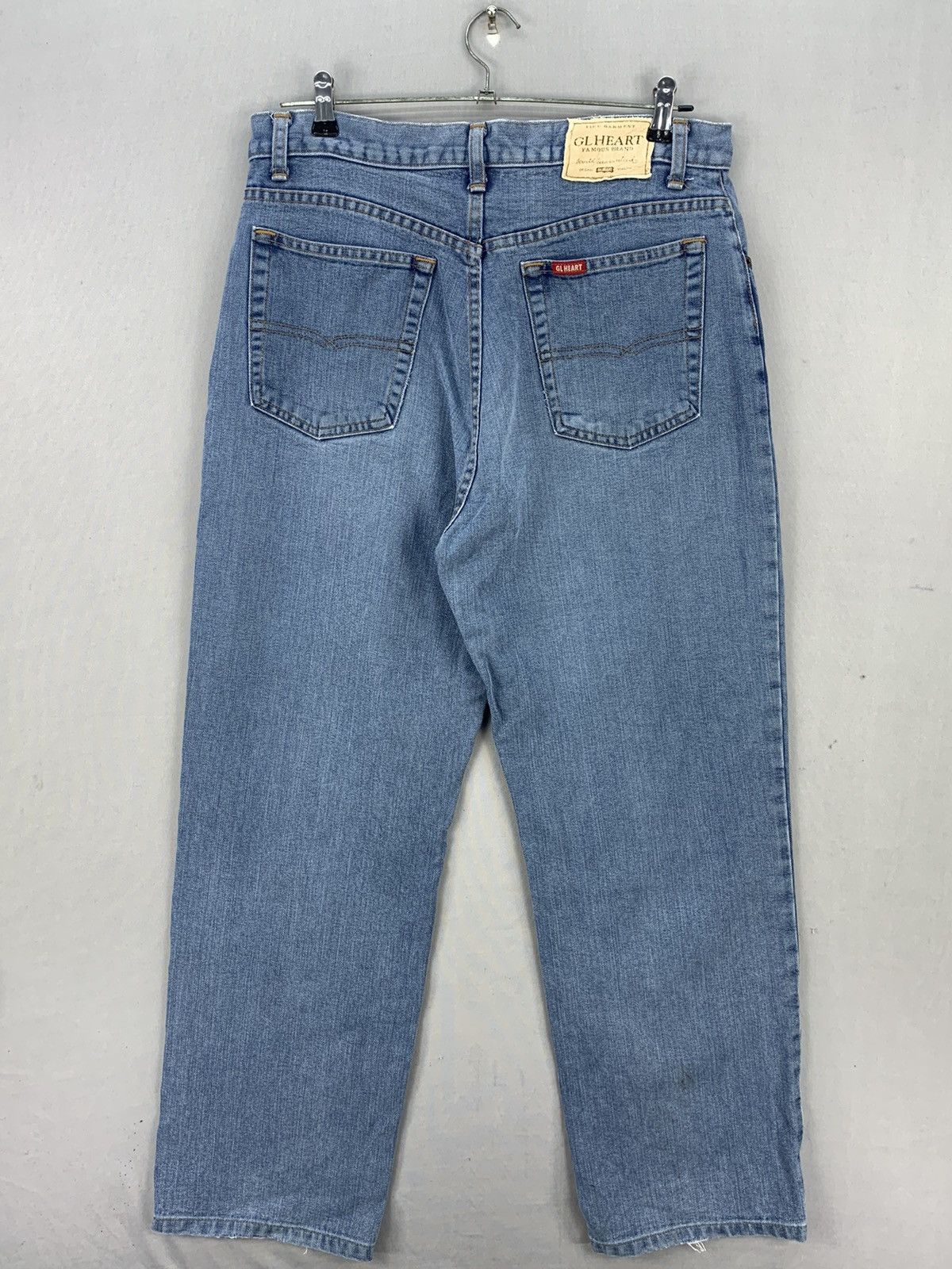 Japanese Brand Vintage Japan GL Heart Big John Baggy Tapered Jeans W31 Size US 31 - 9 Thumbnail