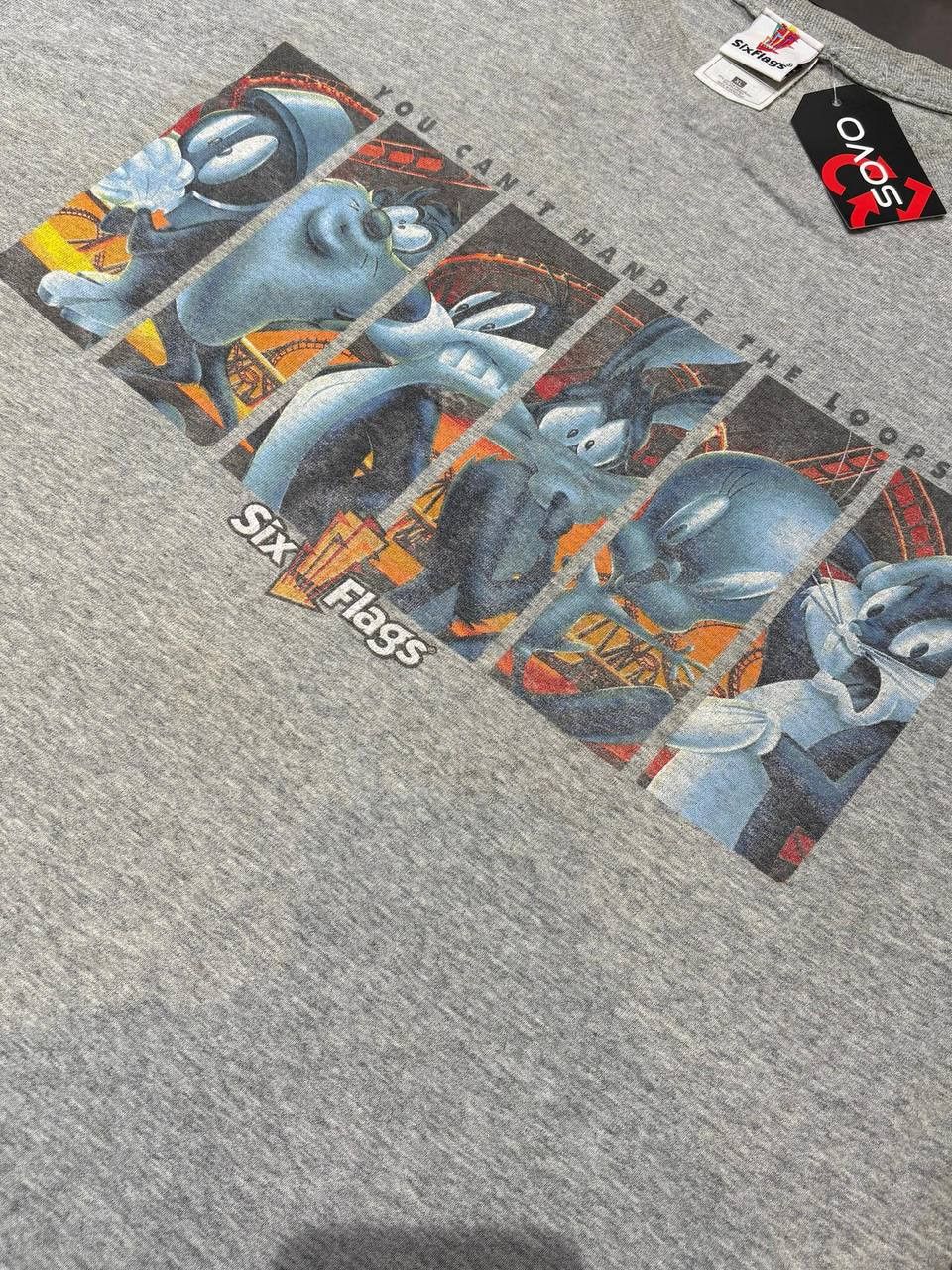 Other Six Flags Looney Tunes “You Can’t Handle The Loops” Tee Size US XL / EU 56 / 4 - 2 Thumbnail
