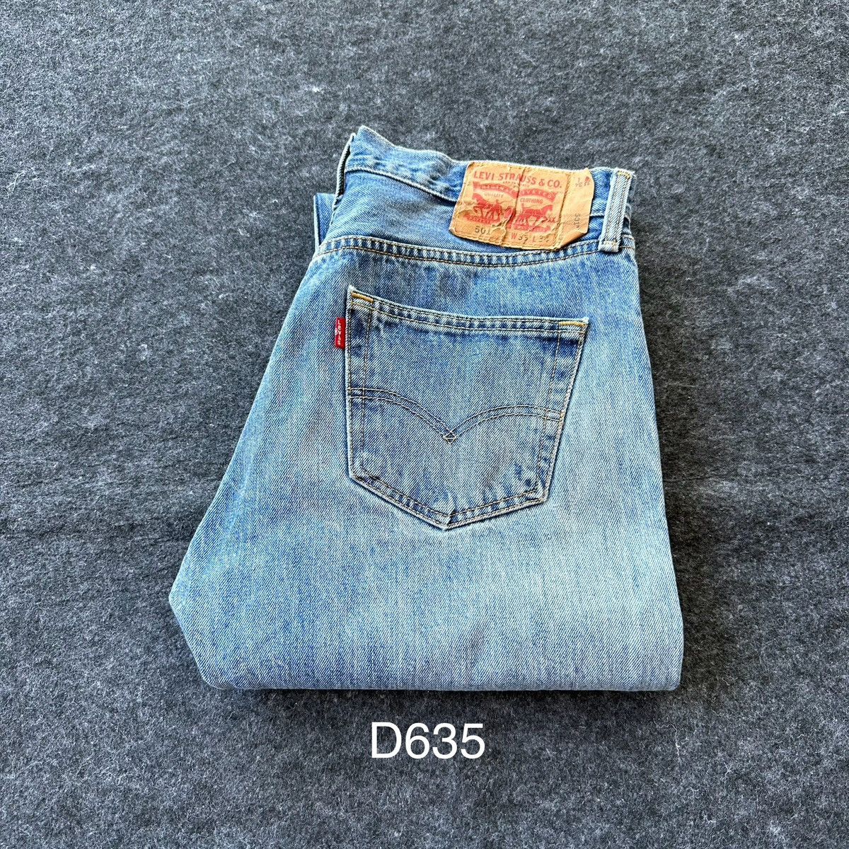 Levi's Vintage Levis 501 Mexico Blue Denim 33x34 D635 Size US 33 - 22 Thumbnail