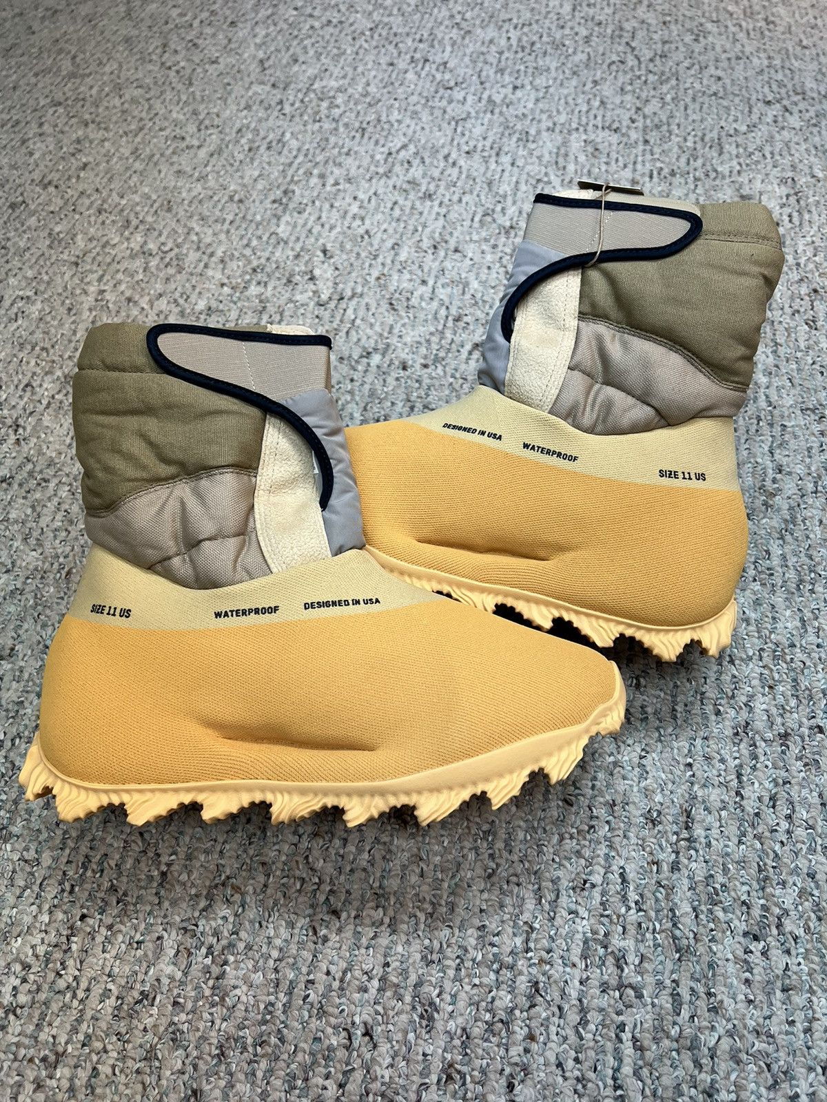 image of Adidas Yeezy Knit Runner Boot Sulfur in Yellow, Men's (Size 11)