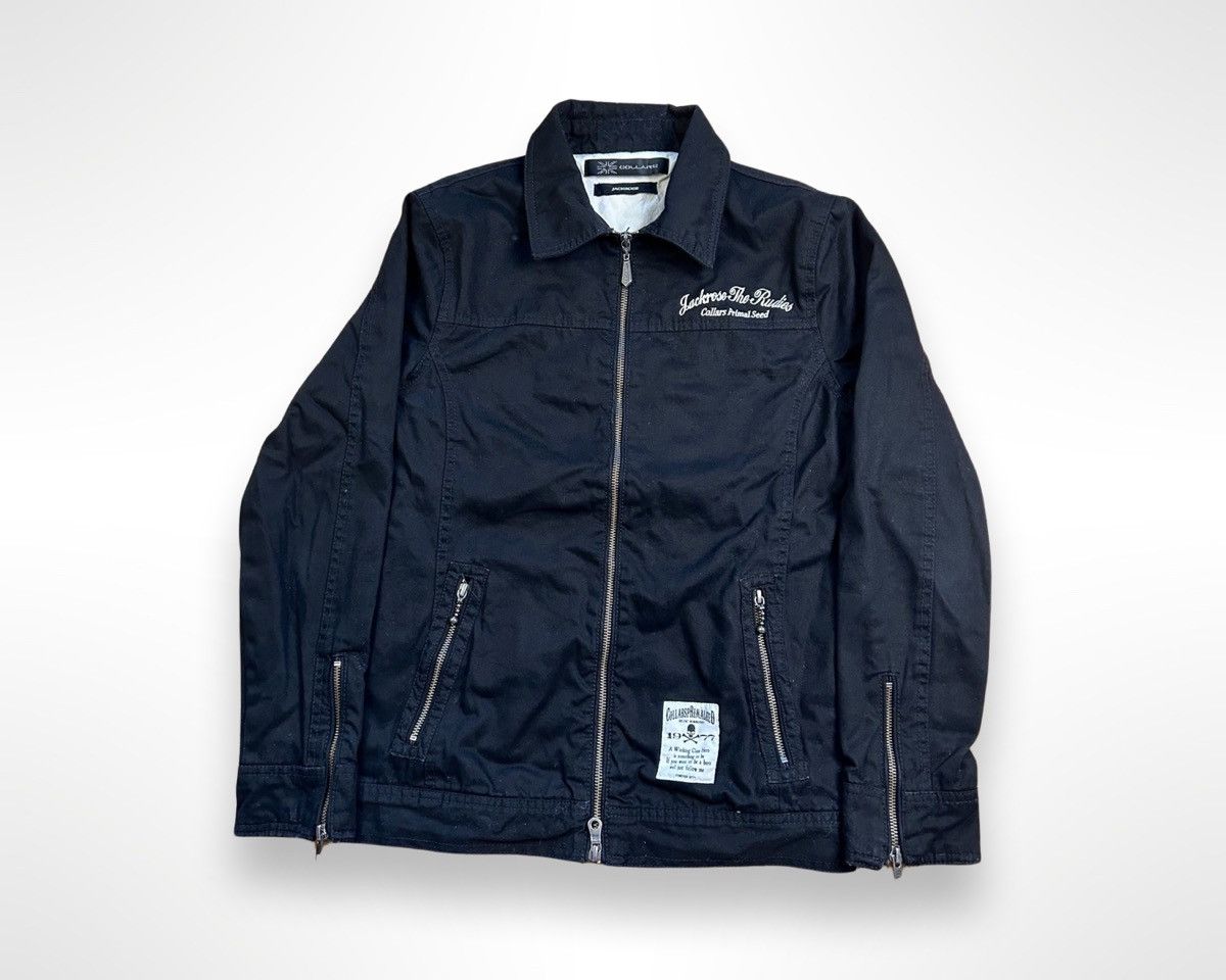 image of Jackrose X Collars Y2K Rude Rockers Detroit Jacket in Black, Men's (Size Medium)