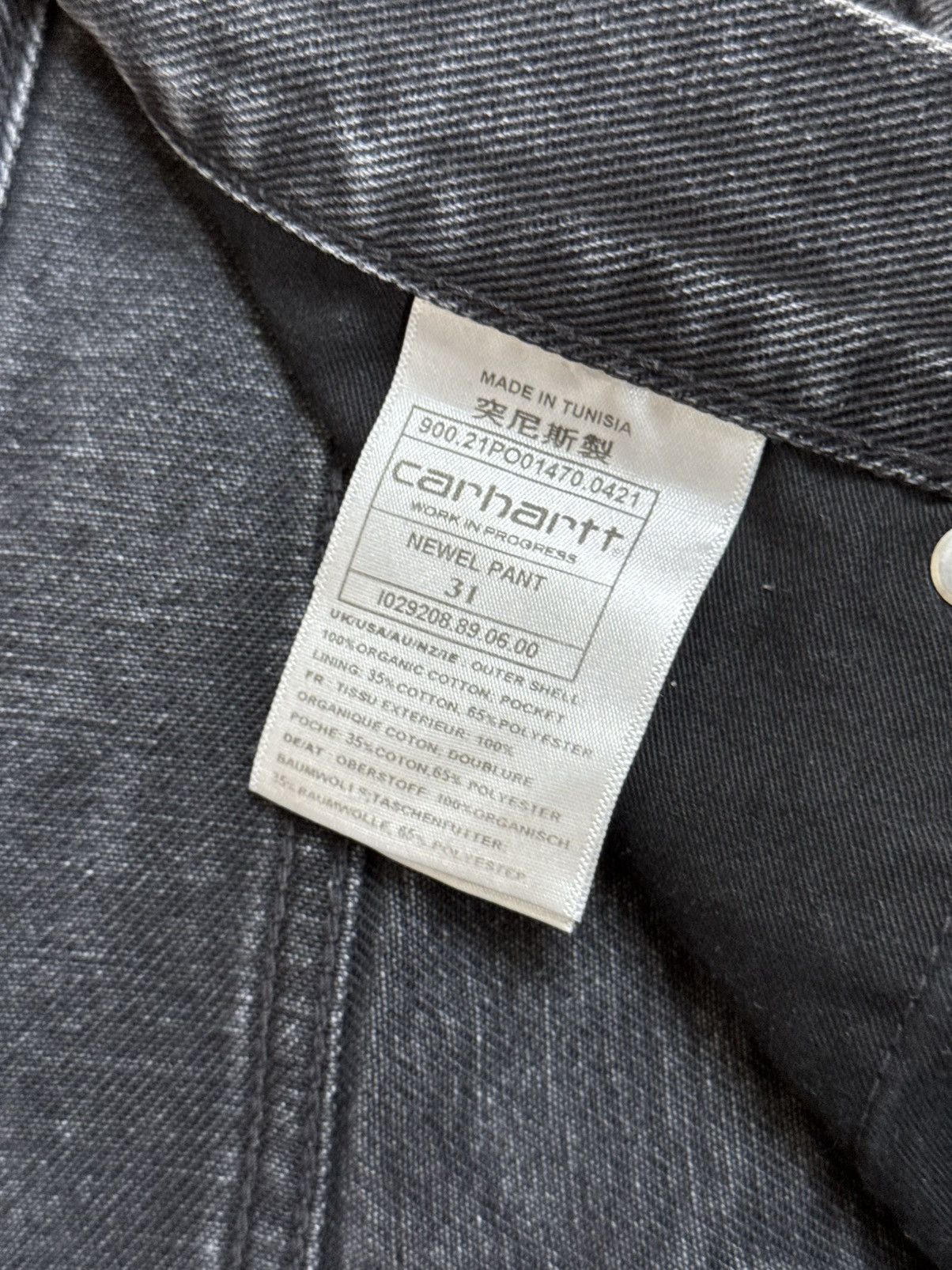 Carhartt Wip Carhartt WIP Newel Pants Denim Men Black 31 L Washed Jeans Size US 31 - 15 Thumbnail