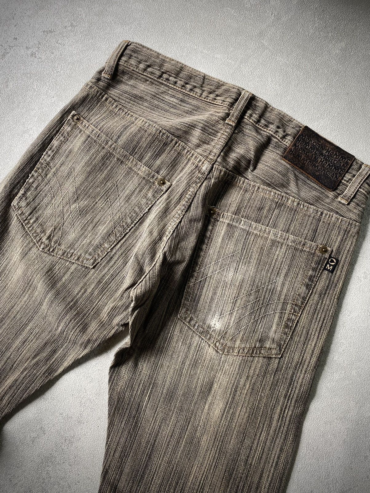 If Six Was Nine texture rusty flare denim pants by morgan homme Size US 31 - 6 Thumbnail