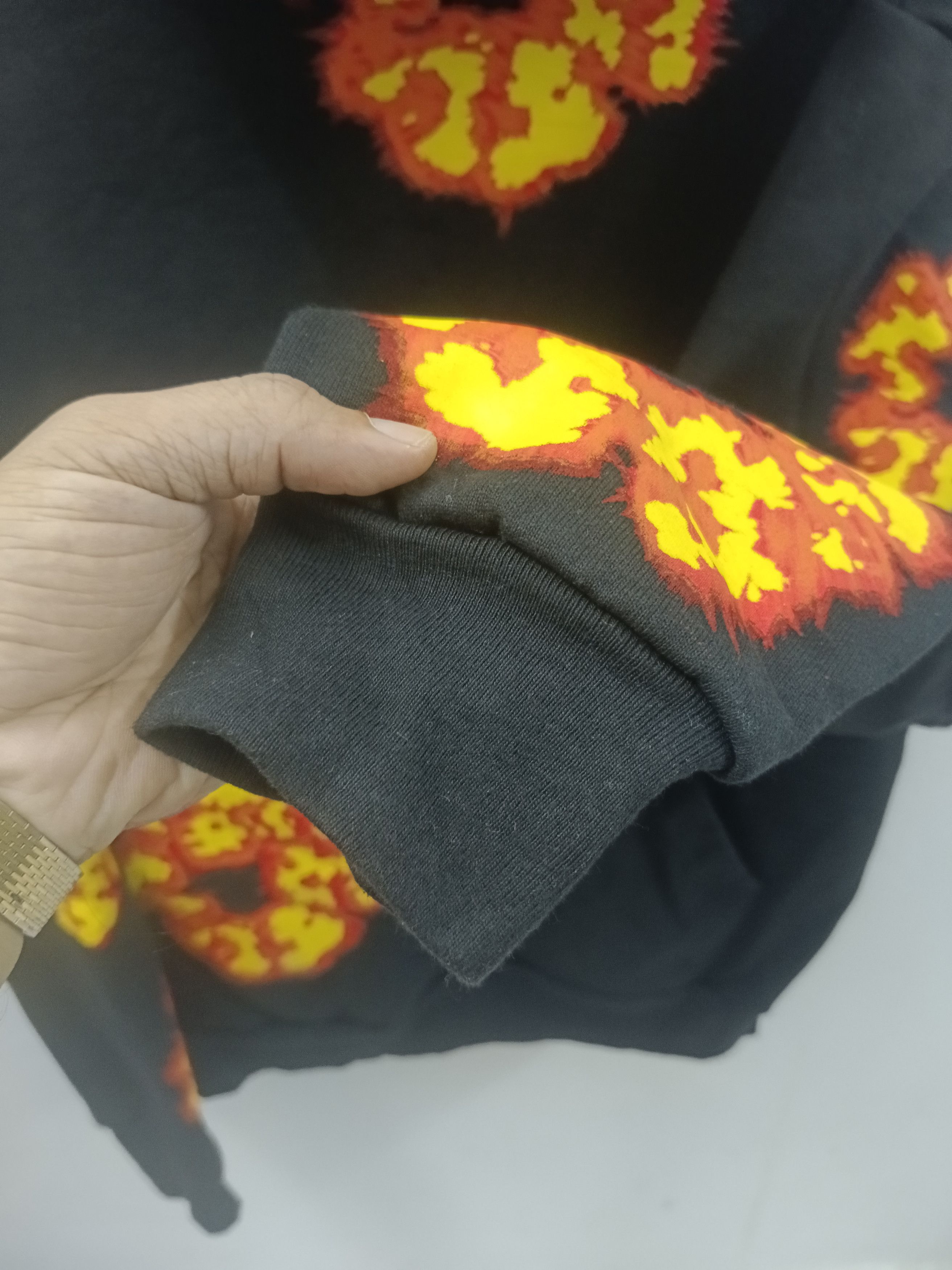 DENIM TEARS Denim Tears x Offset "Flame" Wreath Pullover Hoodie Black Size US M / EU 48-50 / 2 - 6 Thumbnail