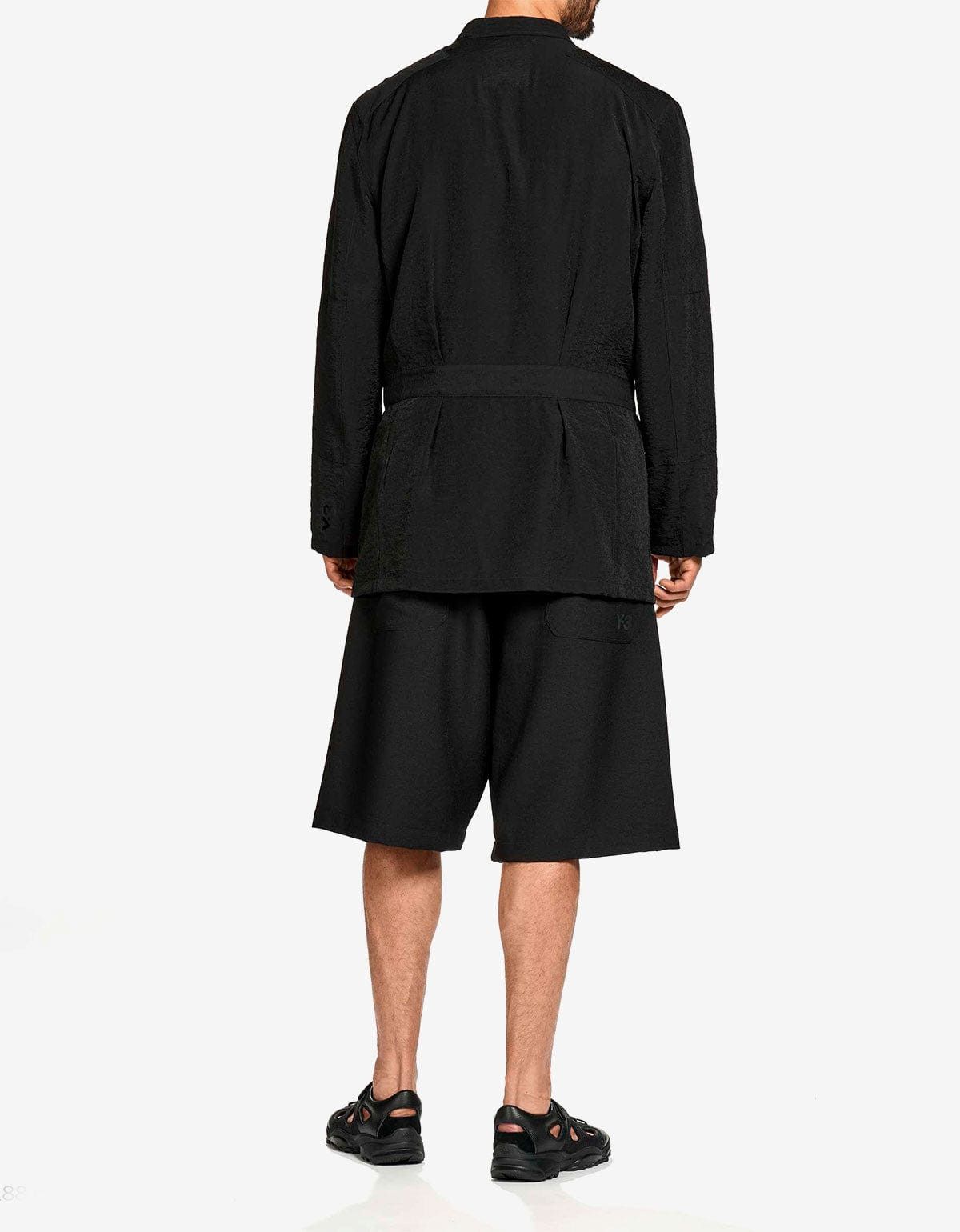 Y-3 Y-3 Black Crinkle Viscose Chore Coat Size US M / EU 48-50 / 2 - 5 Thumbnail