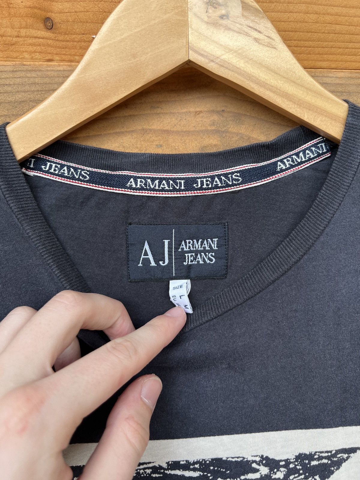 Emporio Armani VINTAGE EMPORIO ARMANI JEANS Y2K HYPE SWAG DRIP T SHIRT FASH Size US M / EU 48-50 / 2 - 6 Thumbnail