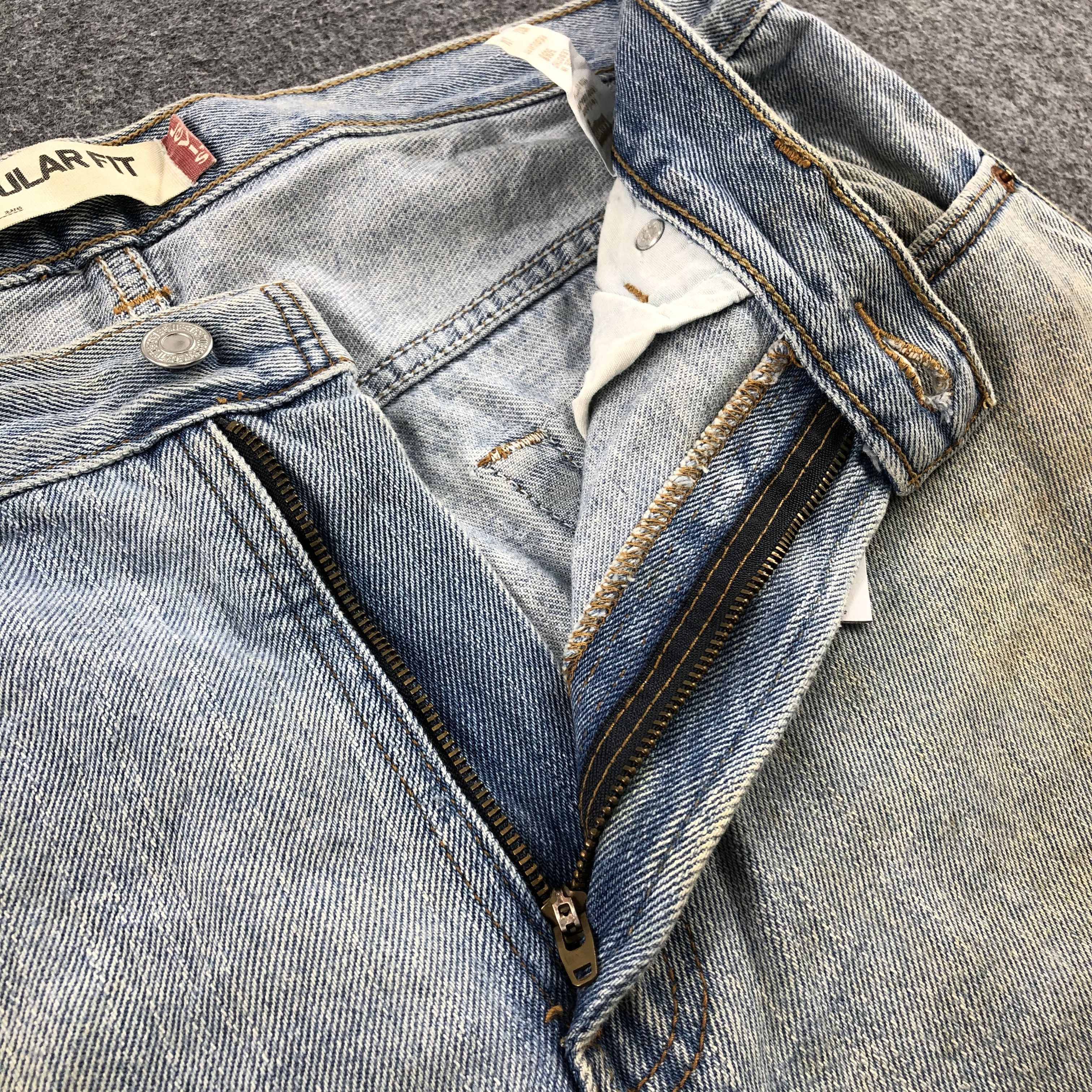 Levi's Dirty Wash Vintage Levi's 505 Jeans Regular Fit Denim KJ558 Size US 33 - 8 Thumbnail