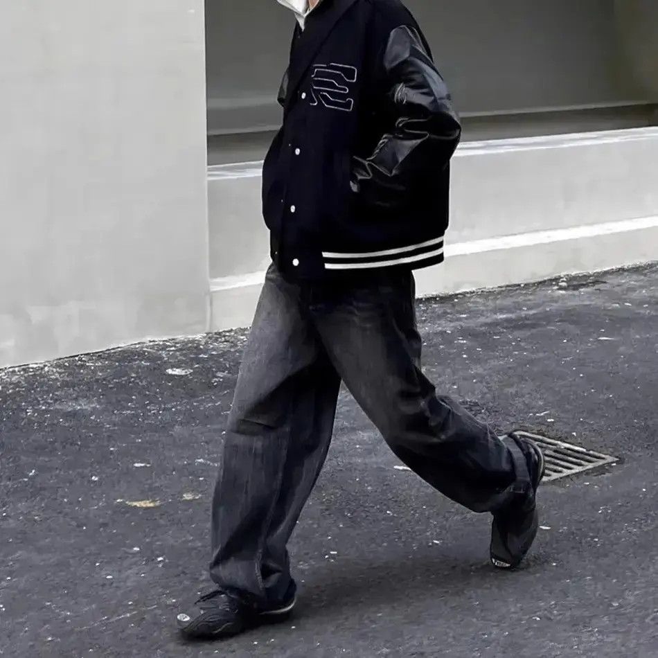 Japanese Brand Black Washed Damage Baggy jeans y2k 90’s retro style Size US 32 / EU 48 - 6 Thumbnail