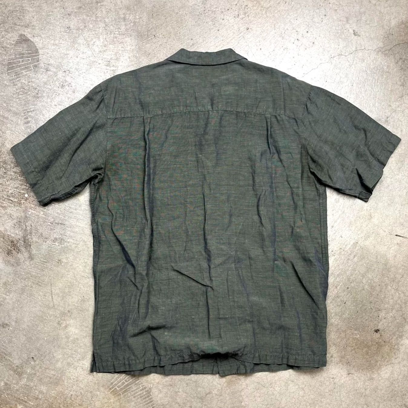 Vintage VINTAGE 90s Brandini Green silk linen camp collar button shirt Men medium Size US M / EU 48-50 / 2 - 5 Thumbnail