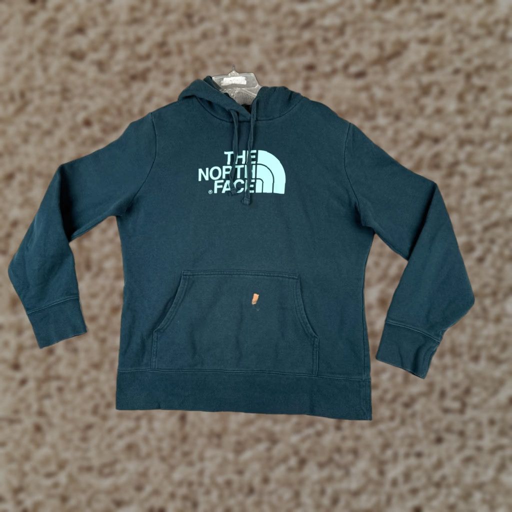 The North Face The North Face Hoodie Womens Large Green Sweatshirt Pullover Cotton Blend Pocket Size L / US 10 / IT 46 - 1 Thumbnail