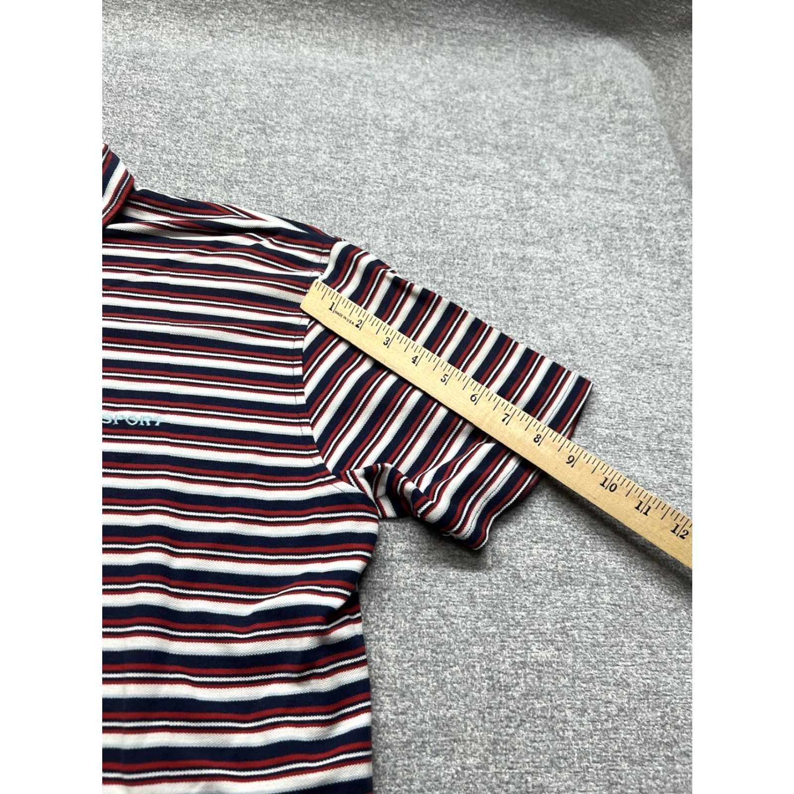Ralph Lauren VINTAGE Polo Golf Sport Ralph Lauren Mens Extra Large Shirt Striped Red Pony Cotton Size US XL / EU 56 / 4 - 7 Thumbnail