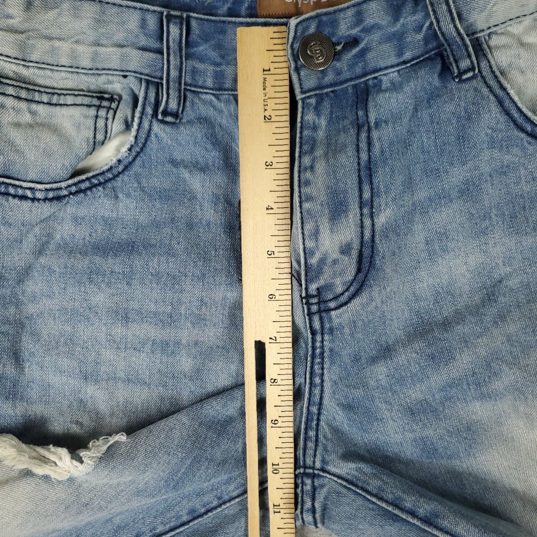Denime Crysp Denim Mens 32x34 Blue Straight Slim Fit Jeans Pants Size US 32 / EU 48 - 4 Thumbnail