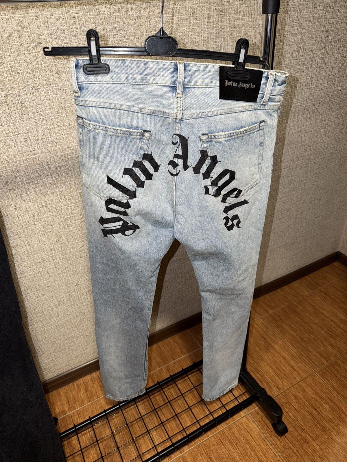 Palm Angels PALM ANGELS LOGO BLUE DISTRESSED JEANS Size US 30 / EU 46 - 1 Thumbnail
